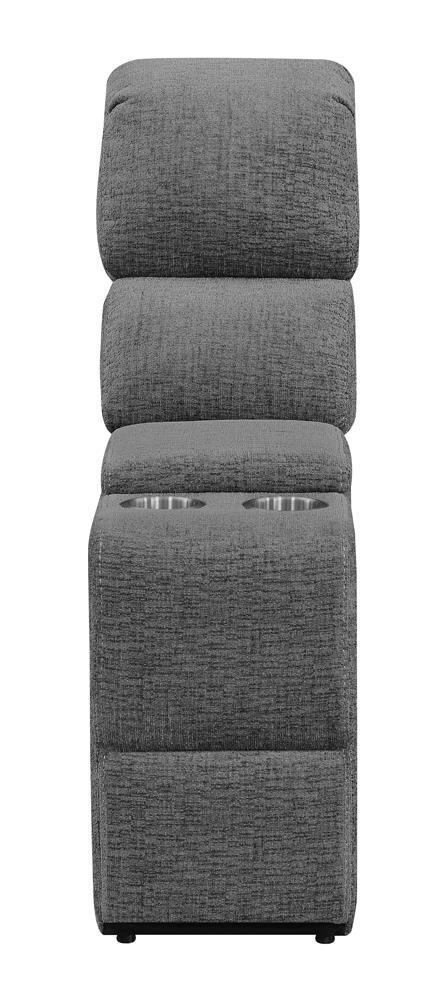 Bahrain Upholstered Console Charcoal - Image 3