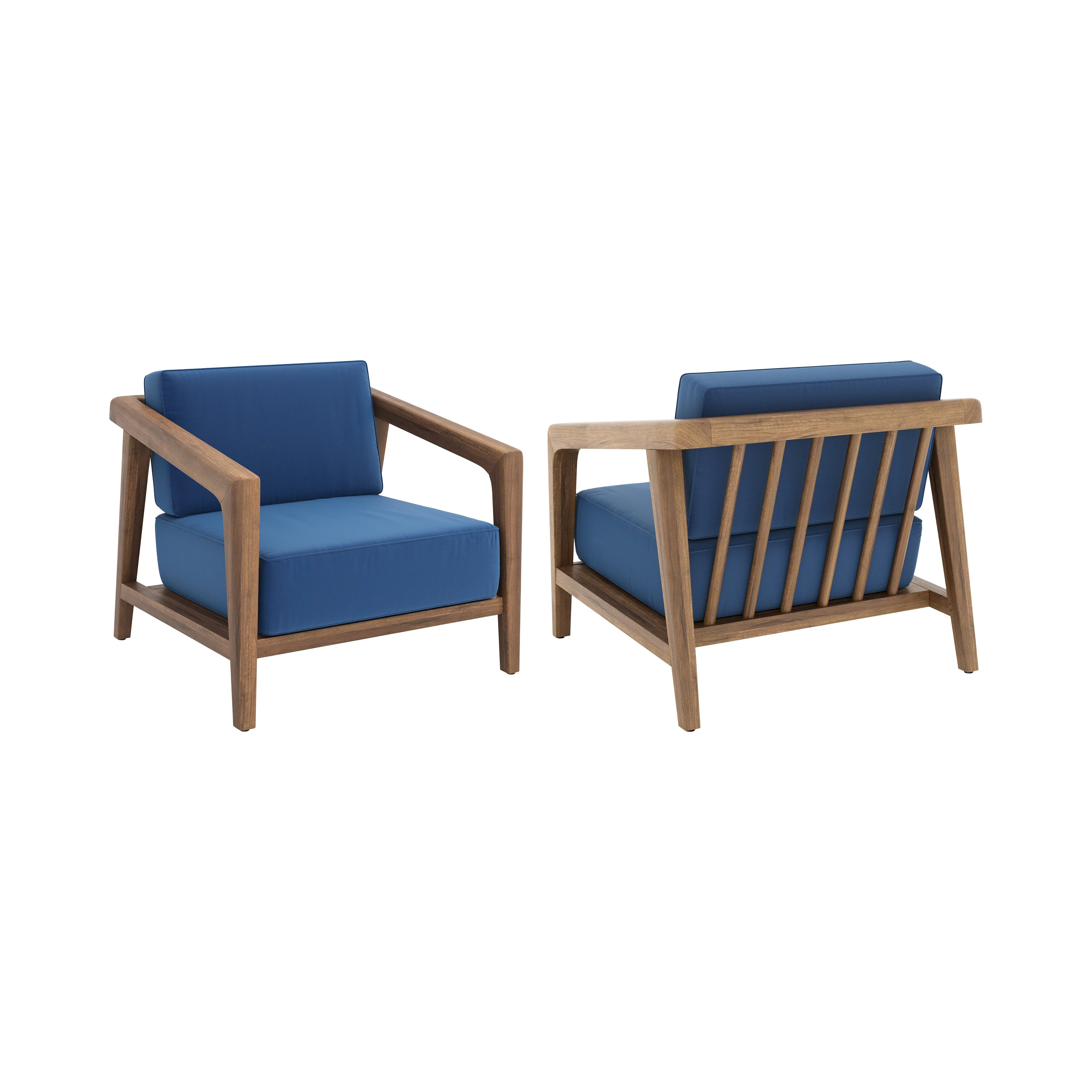 Bali Club Chair (Two Per Carton) -Dark Blue - Image 5