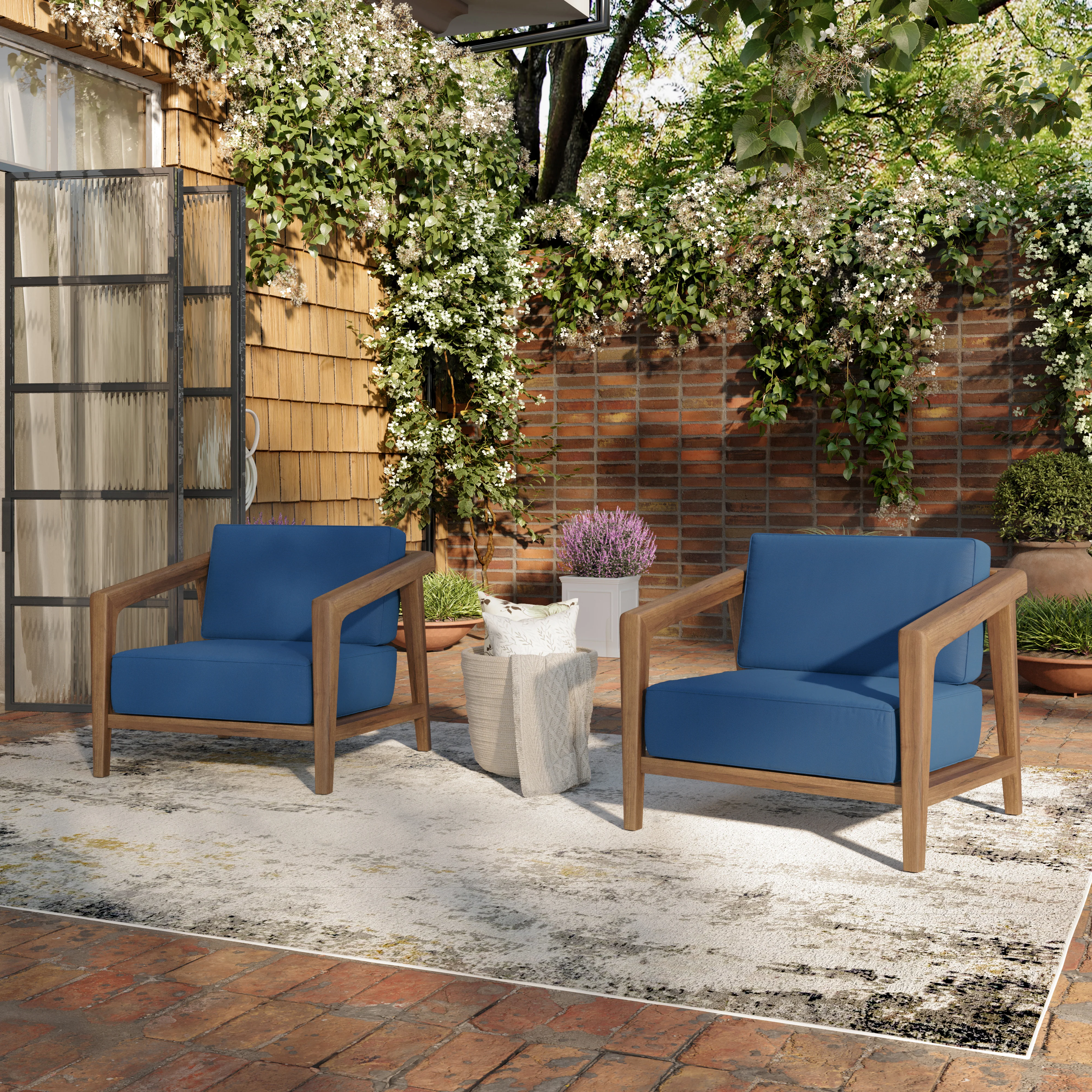 Bali Club Chair (Two Per Carton) -Dark Blue - Image 6