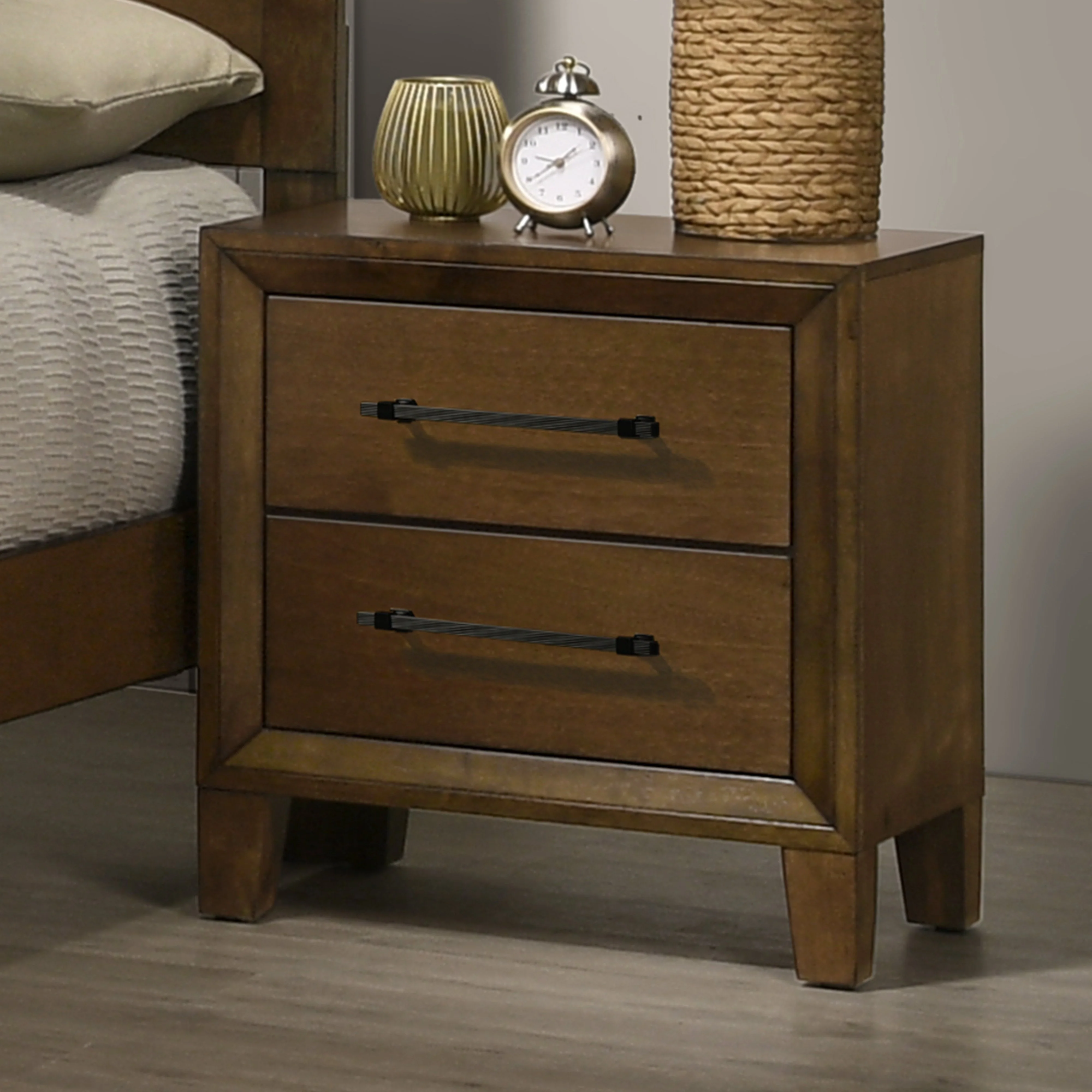 Ballard 2 Drawer Nightstand-Walnut - Image 7