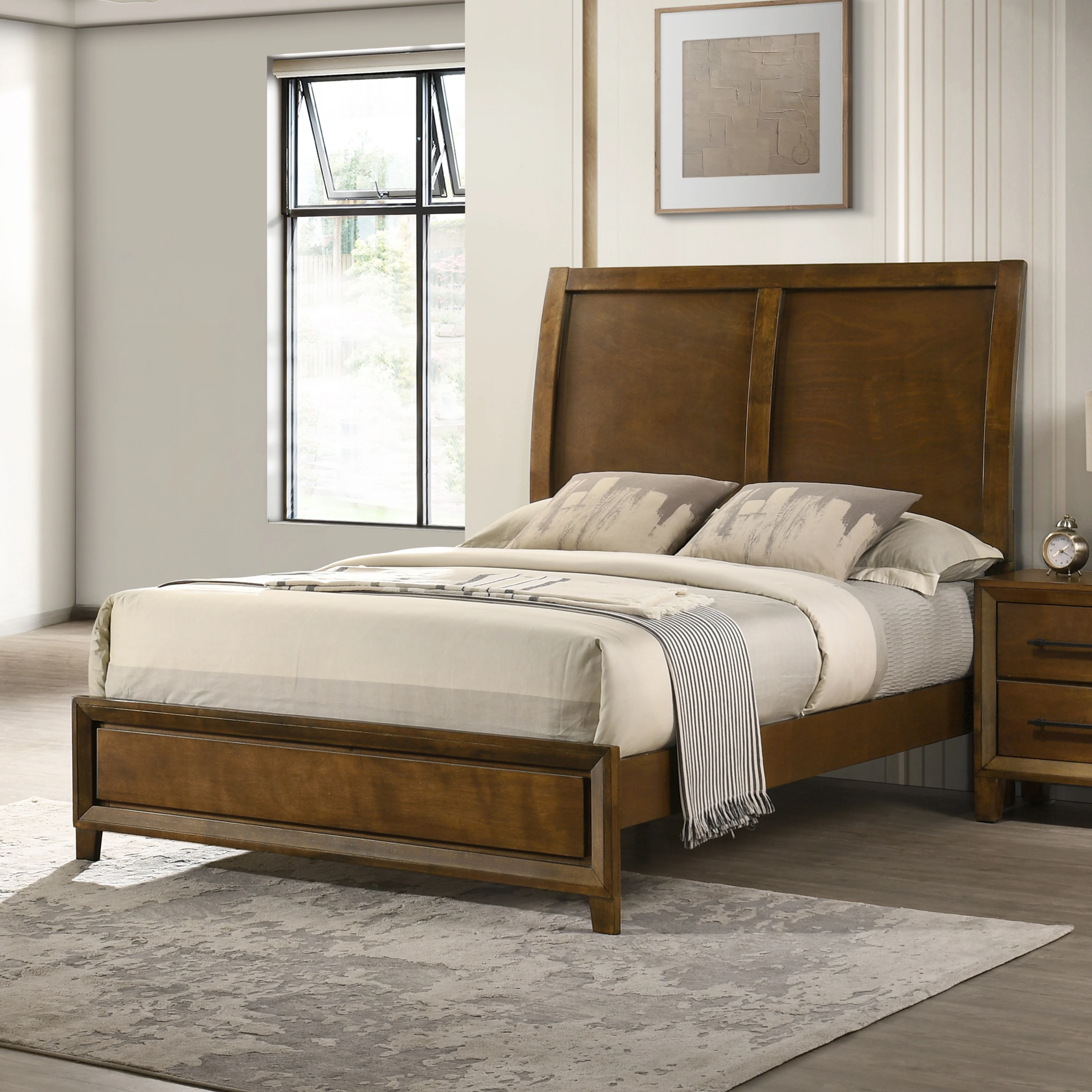 Ballard 4/6 F Headboard, Footboard & Slat Kit-Walnut - Image 7