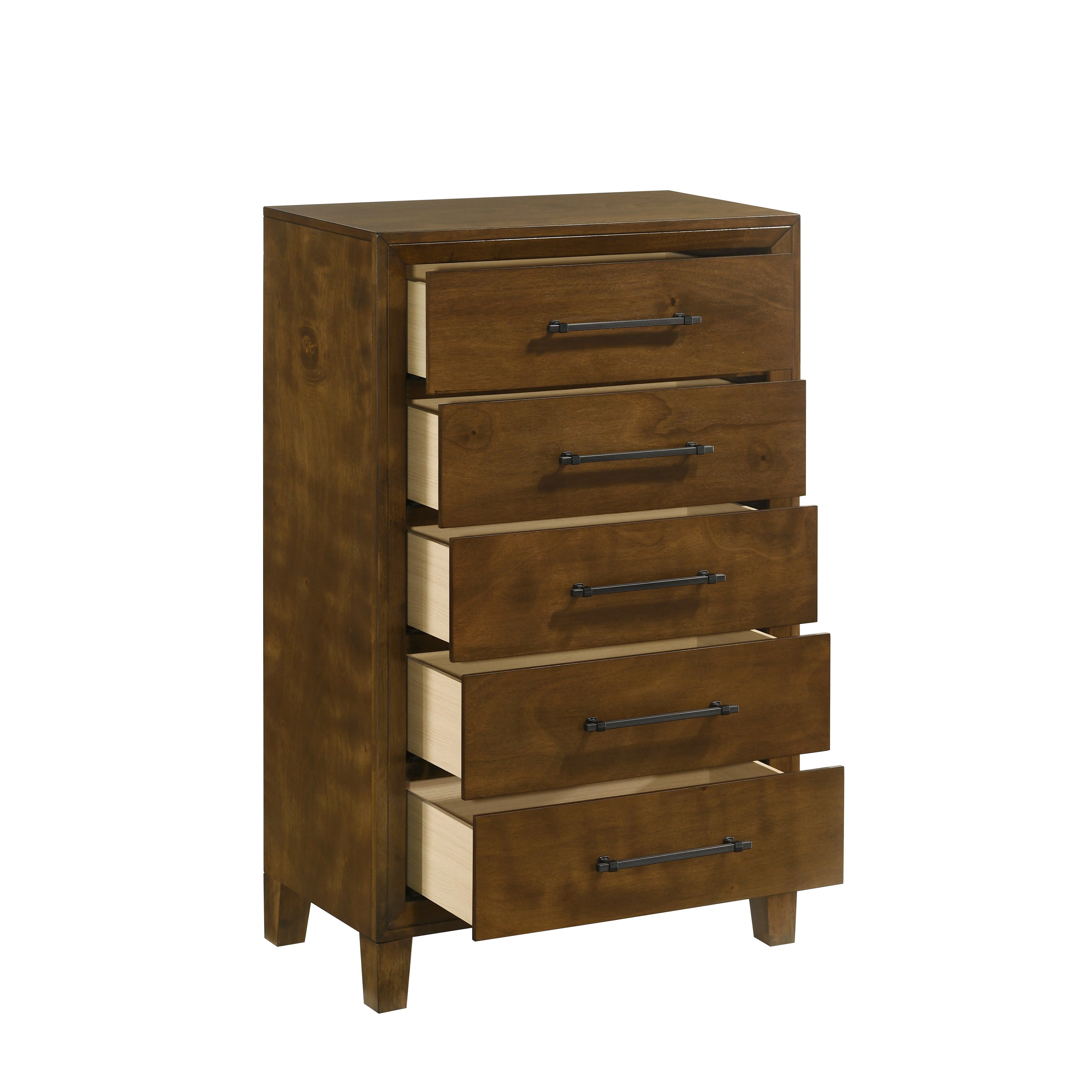 Ballard 5 Drawer Chest-Walnut - Image 3