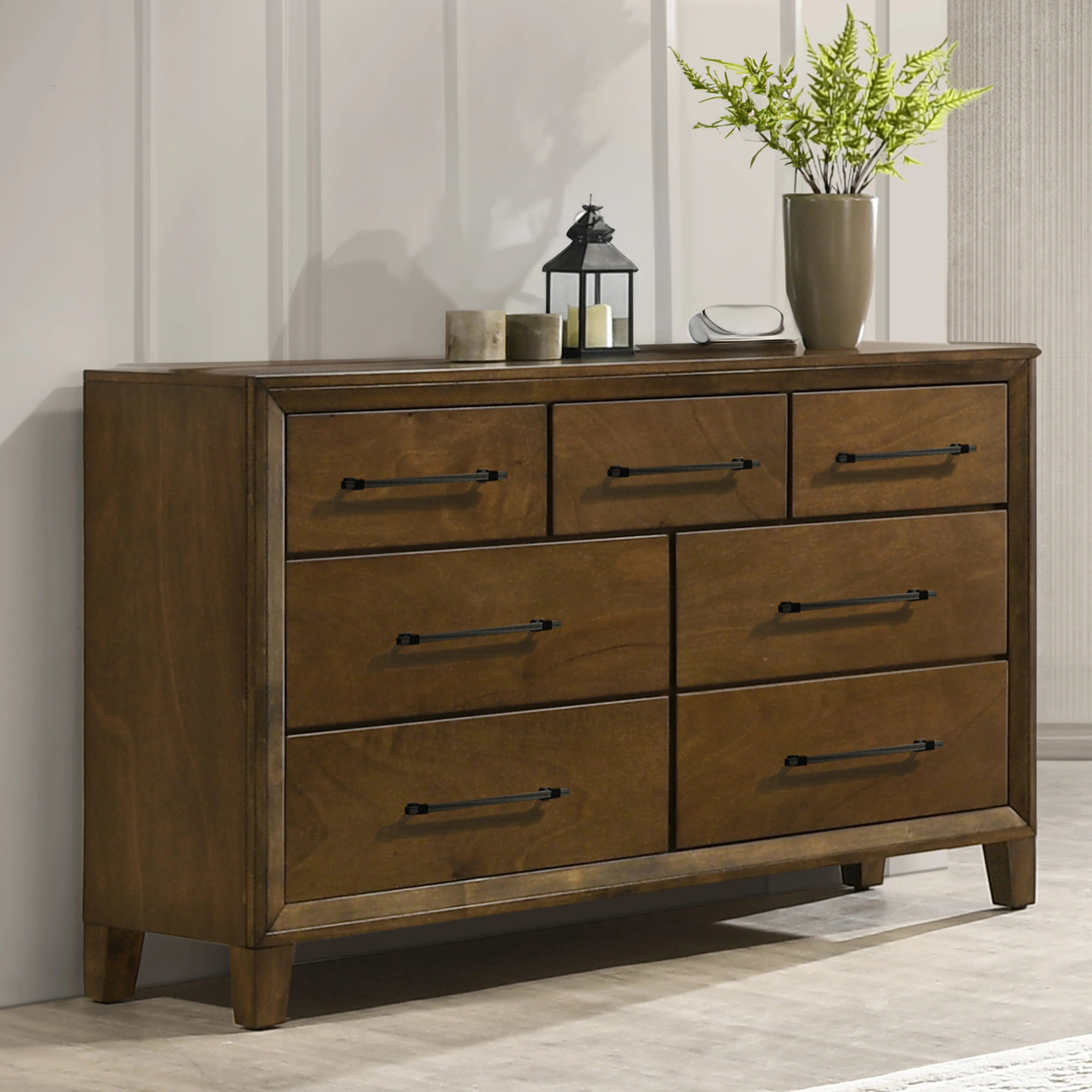 Ballard 7 Drawer Dresser-Walnut - Image 7