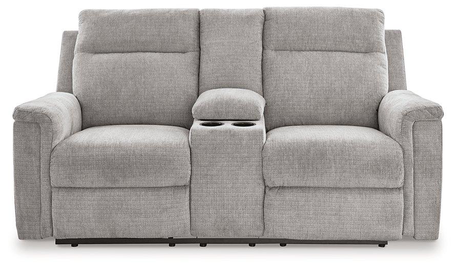 Barnsana Power Reclining Loveseat with Console - Image 10