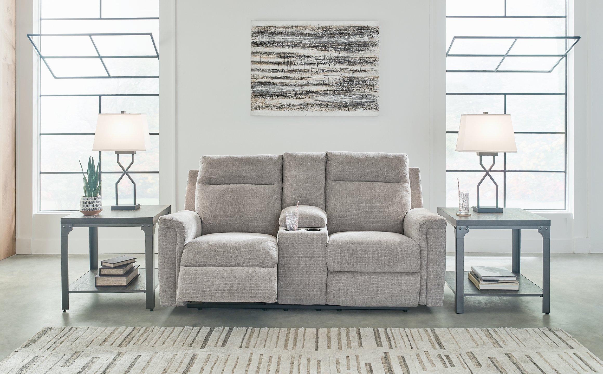 Barnsana Power Reclining Loveseat with Console - Image 11