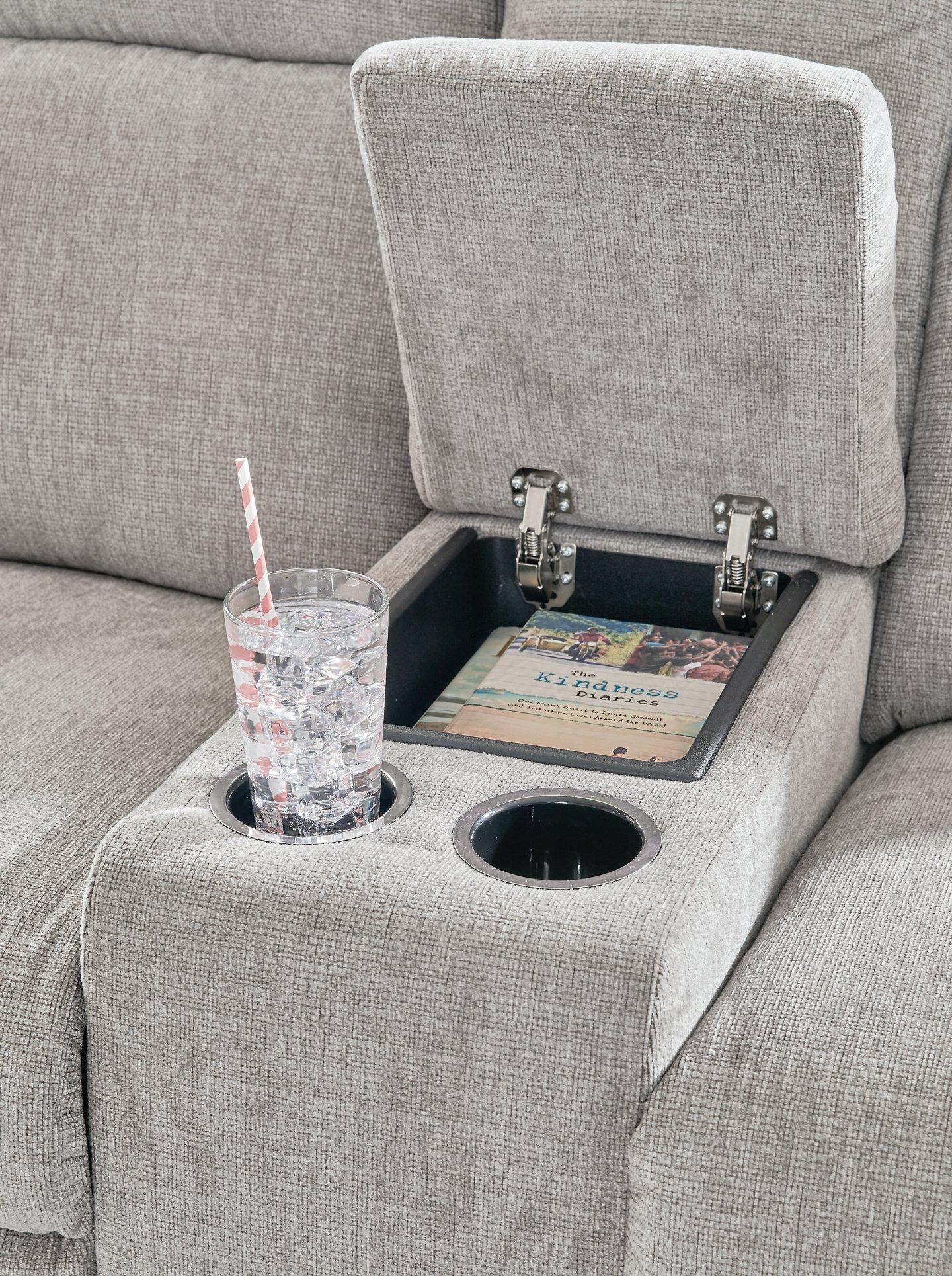 Barnsana Power Reclining Loveseat with Console - Image 18