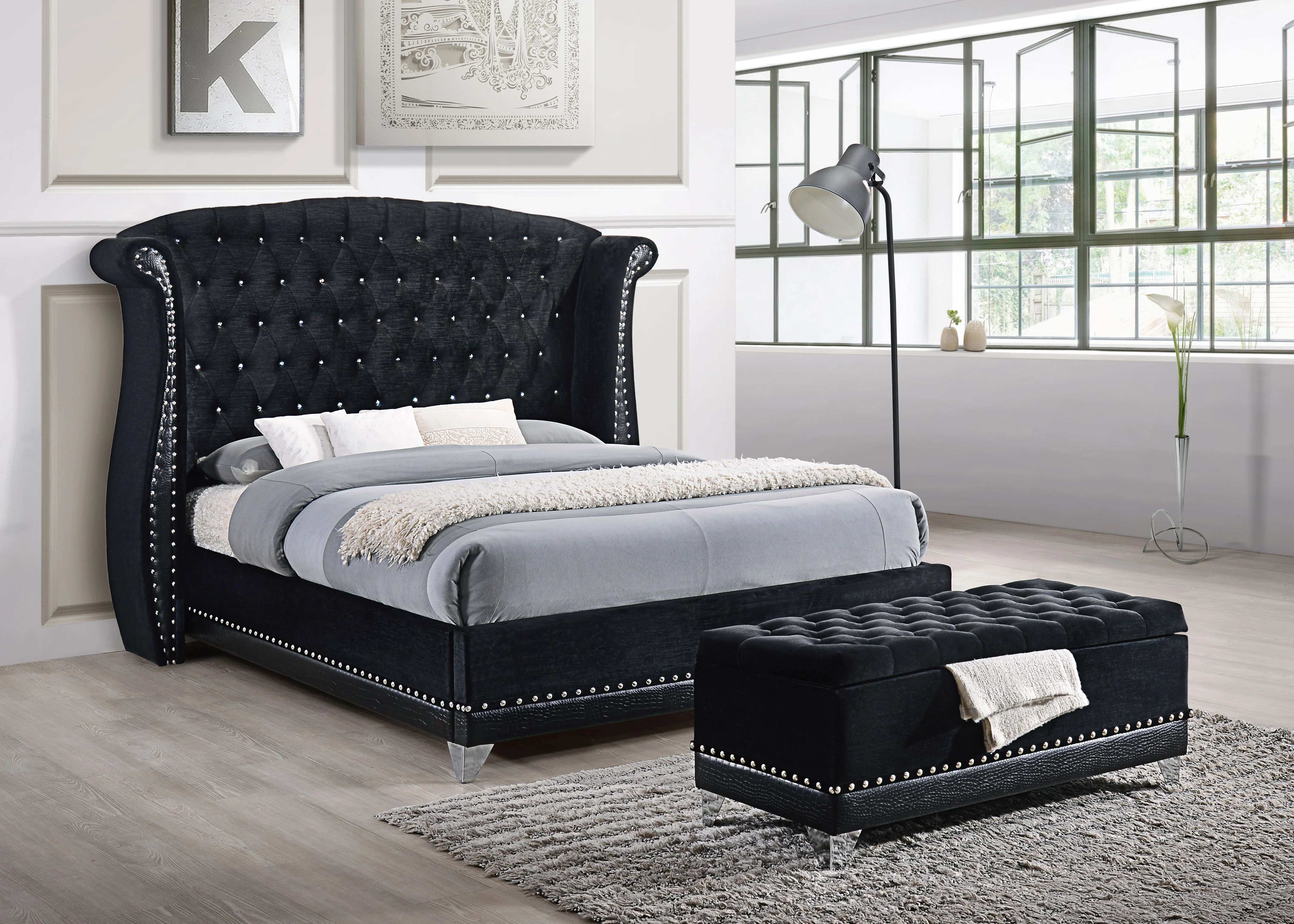 Barzini Wingback Platform Bed - Image 12