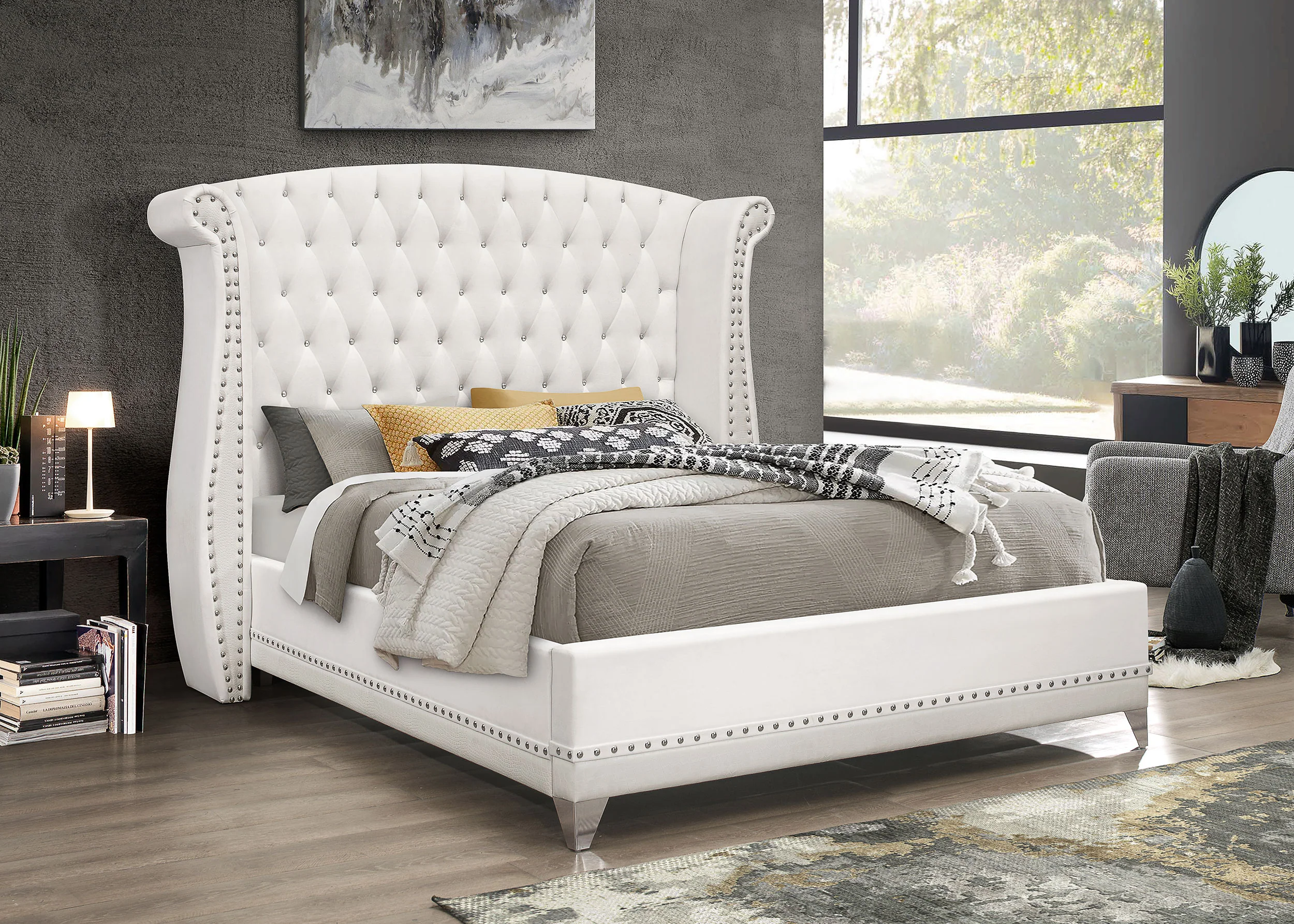Barzini Wingback Platform Bed - Image 19