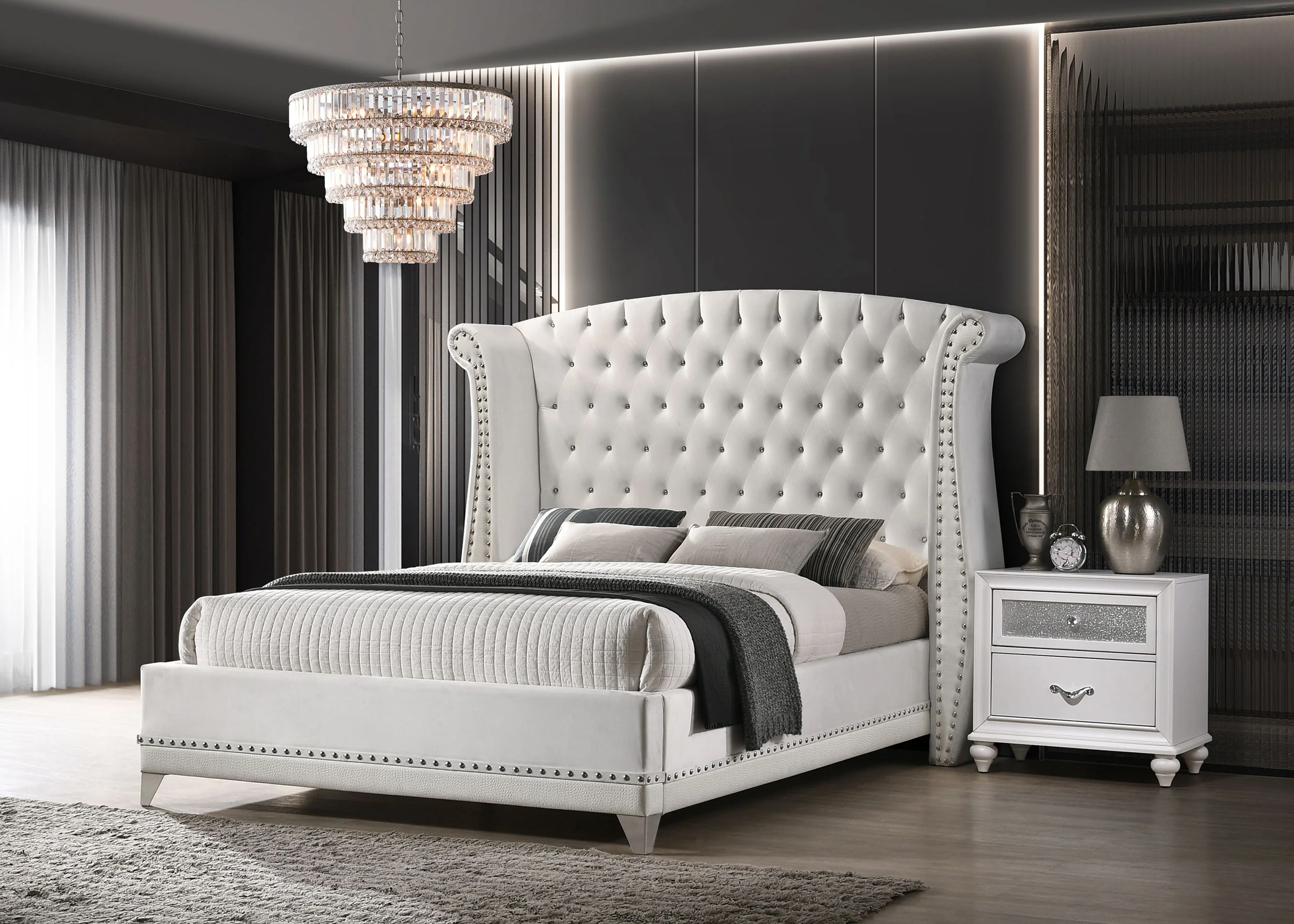 Barzini Wingback Platform Bed - Image 27