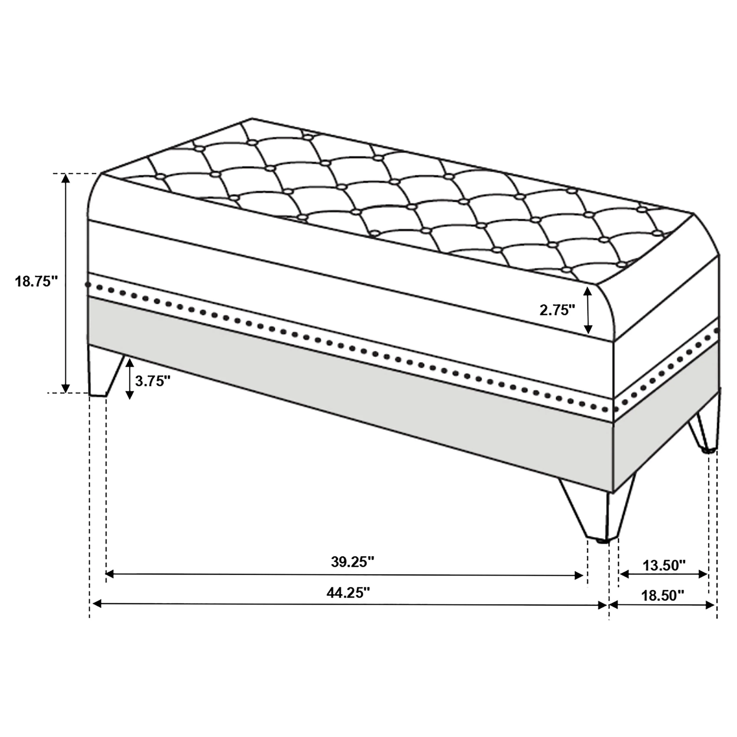 Barzini Storage Bench - Image 3