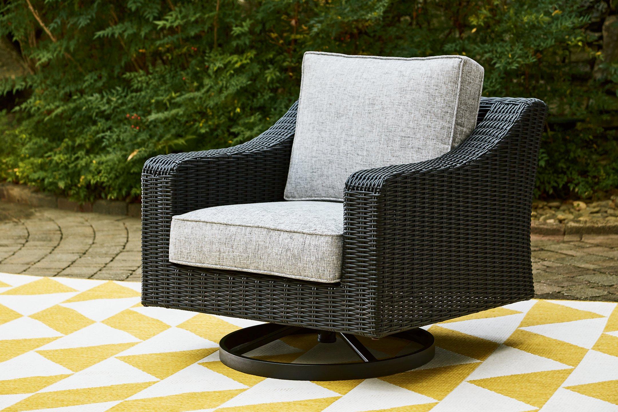 Beachcroft Outdoor Swivel Lounge with Cushion - Image 11