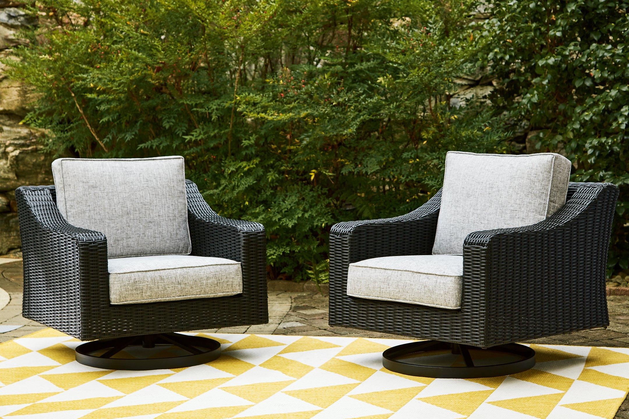 Beachcroft Outdoor Swivel Lounge with Cushion - Image 17