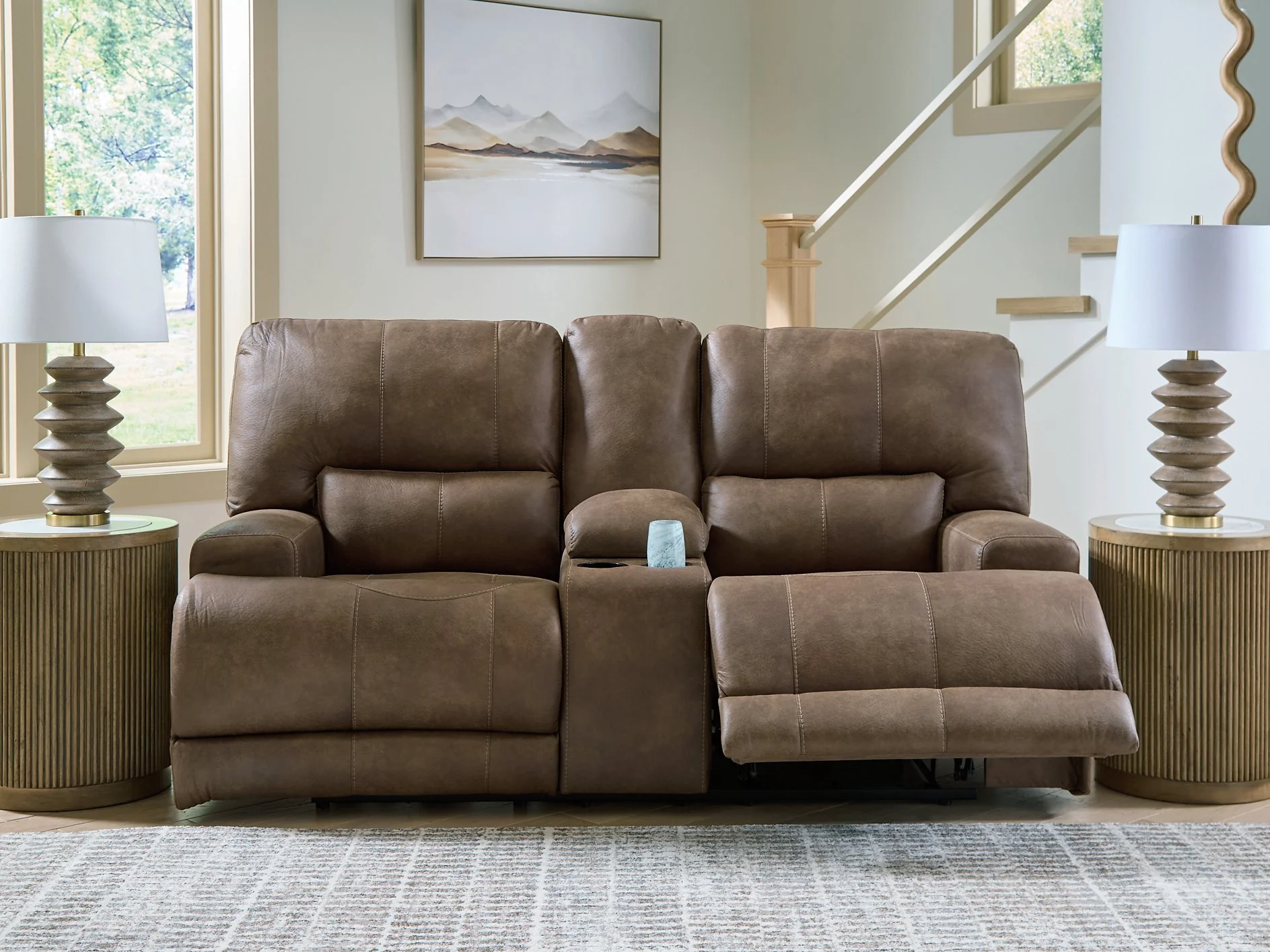 Beckley Place Power Reclining Loveseat with Console - Image 6