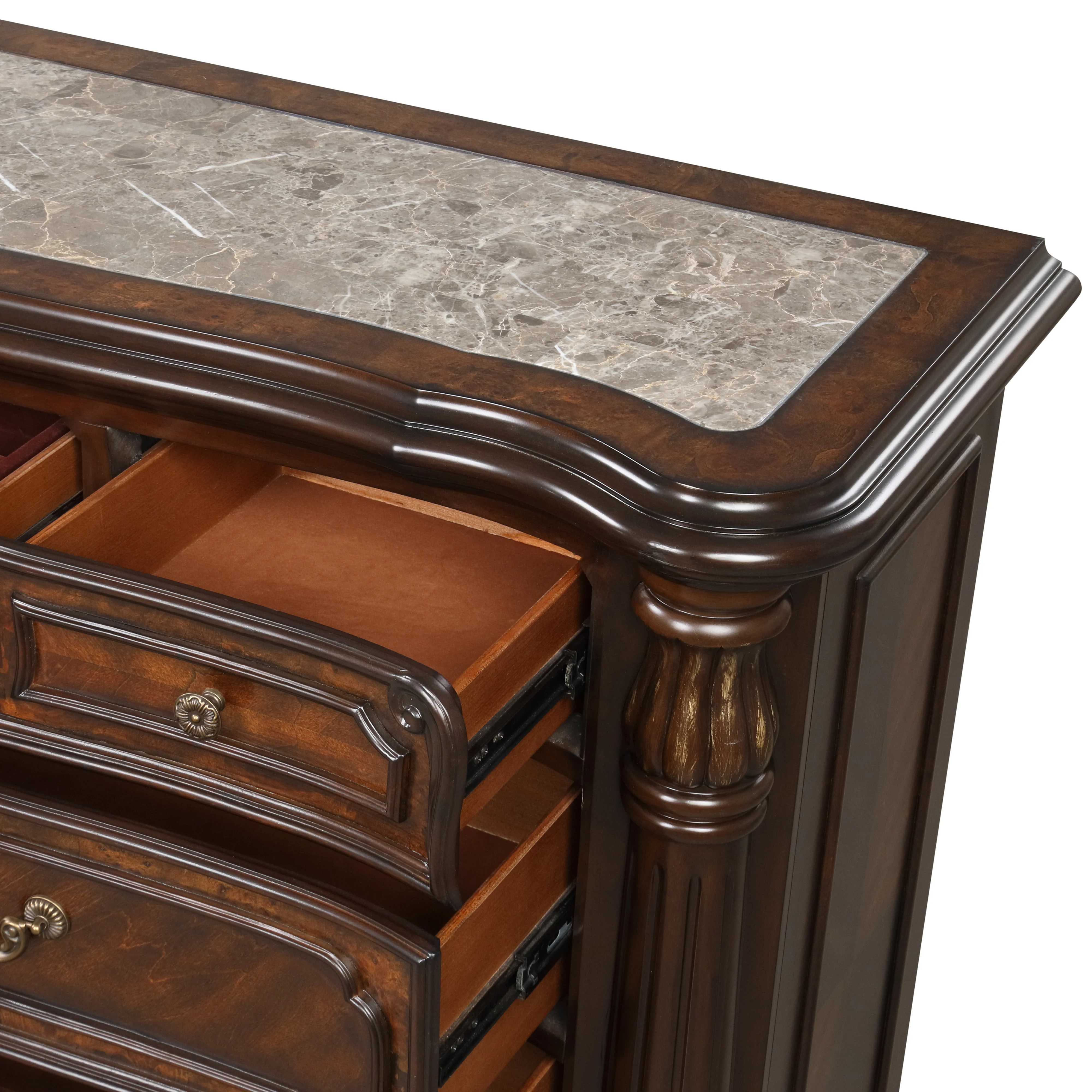 Bella Notte Dresser- Mahogany Brown - Image 5