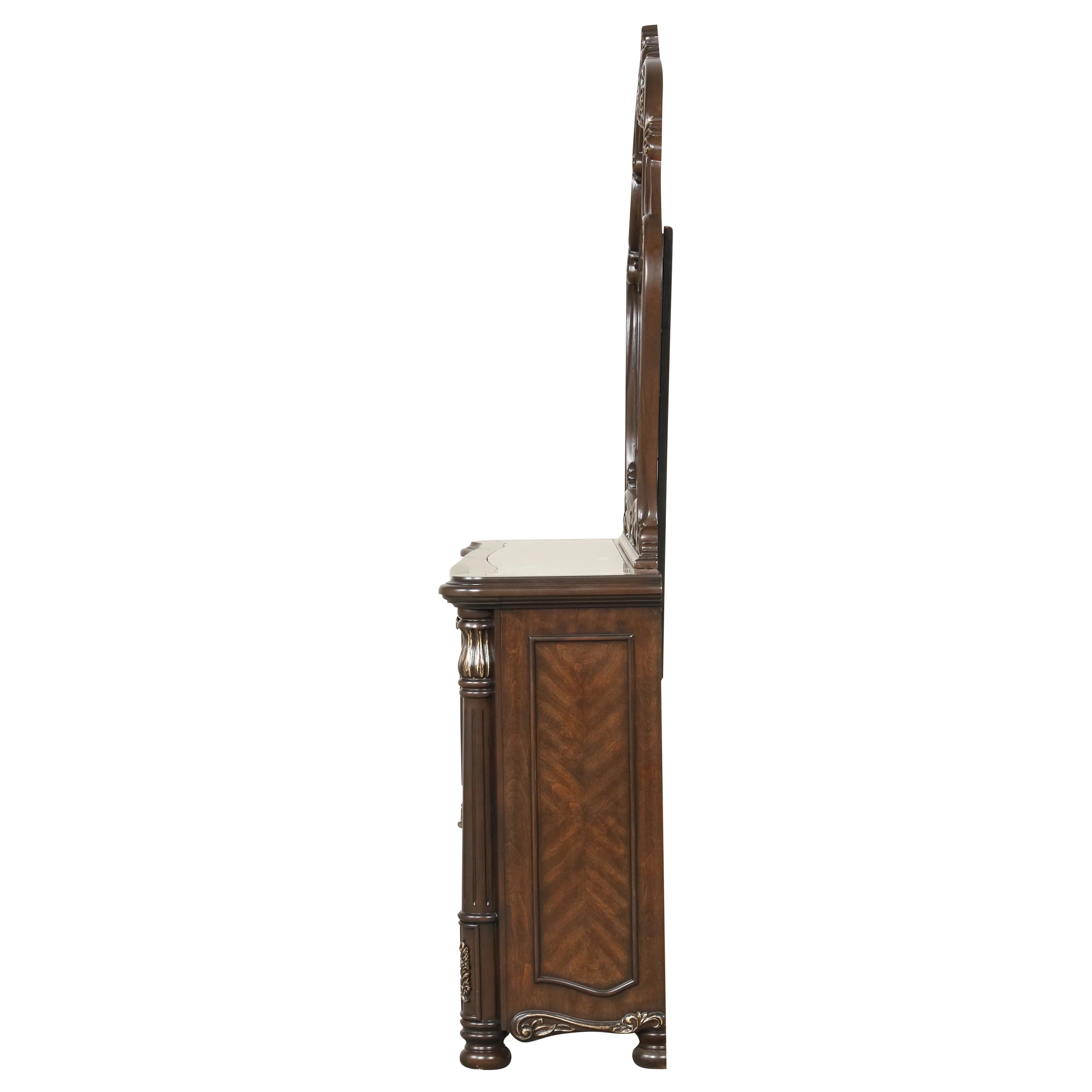 Bella Notte Dresser / Server Mirror- Mahogany Brown - Image 4