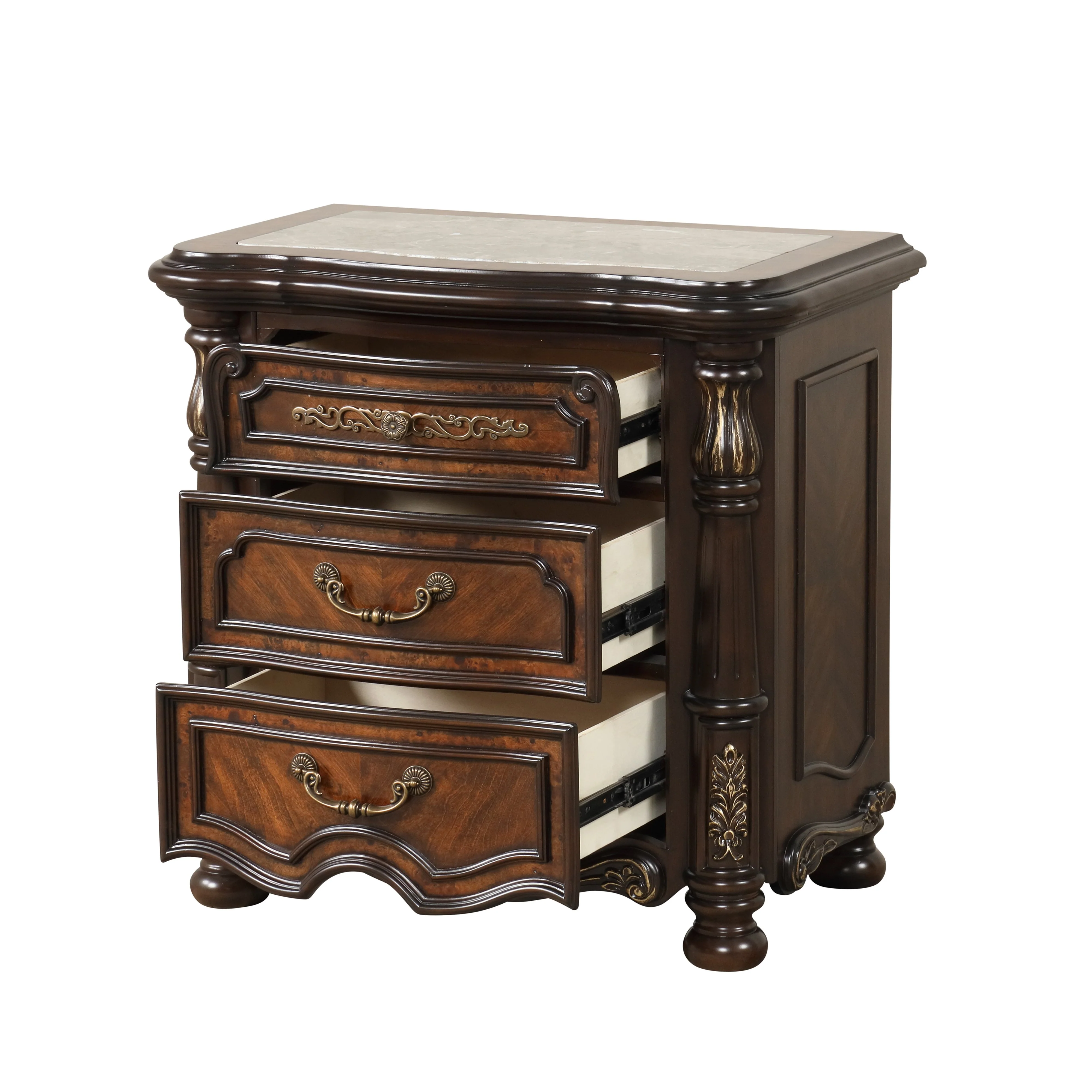 Bella Notte Nightstand- Mahogany Brown - Image 3