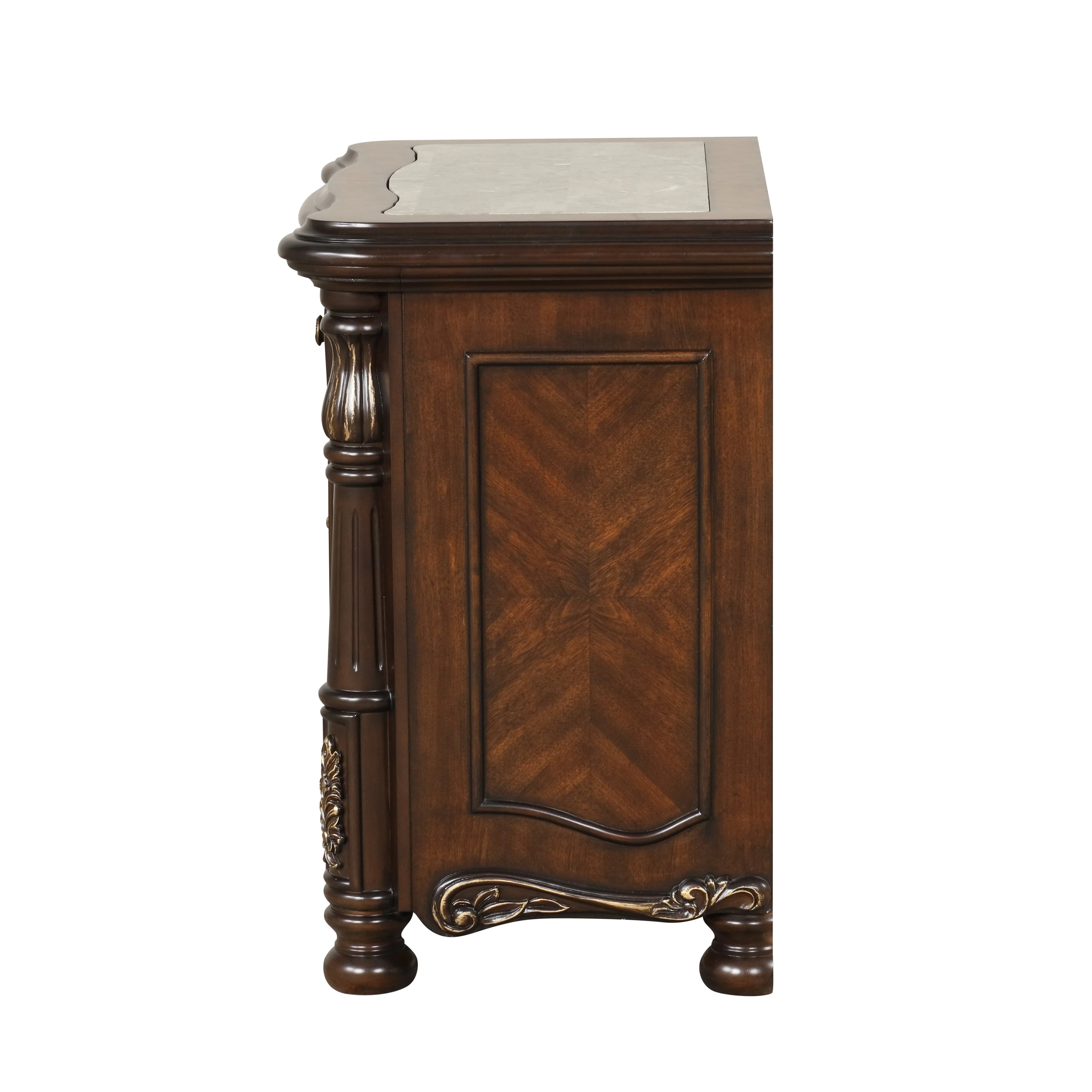 Bella Notte Nightstand- Mahogany Brown - Image 4