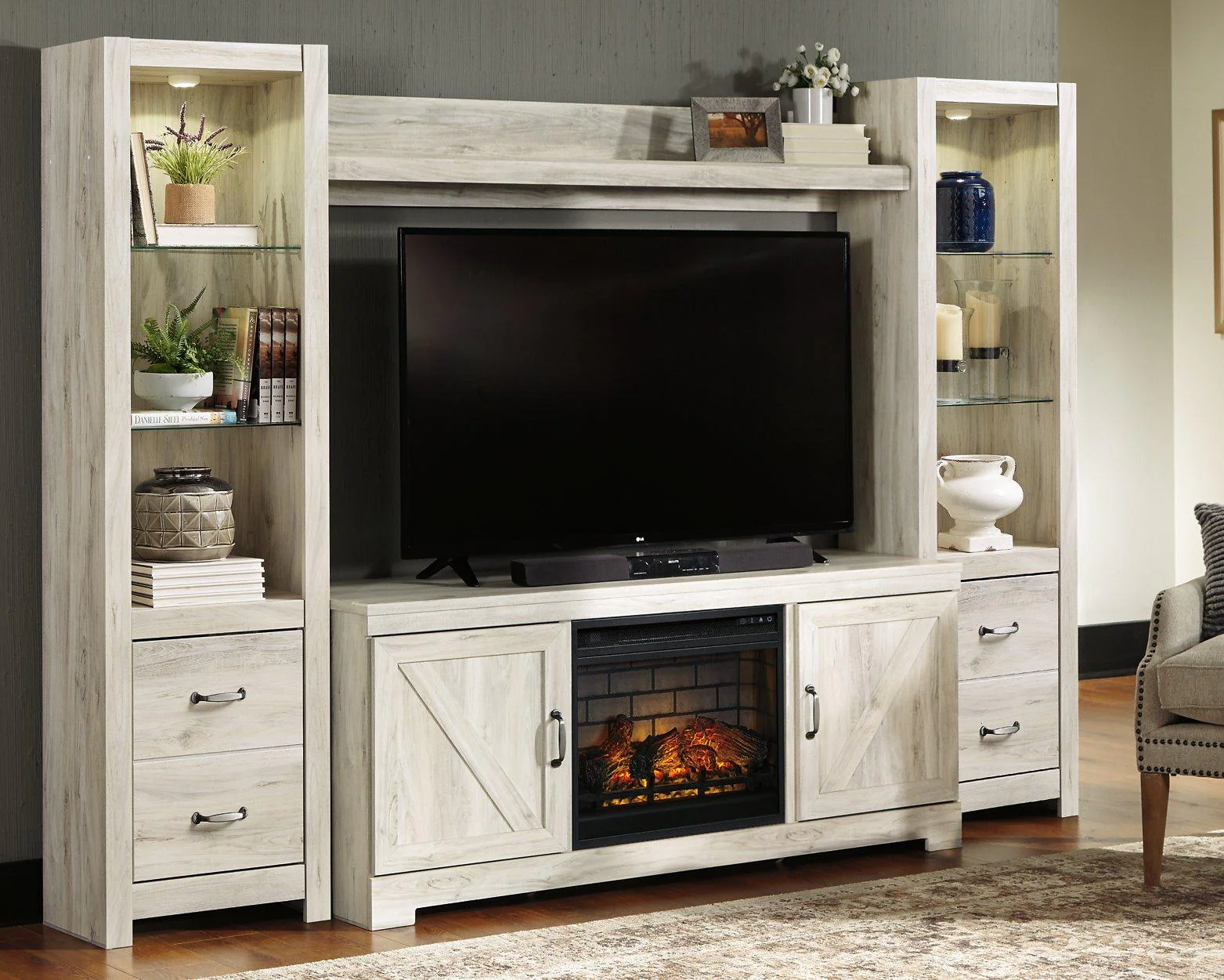 Bellaby 4-Piece Entertainment Center with Electric Fireplace - Image 2