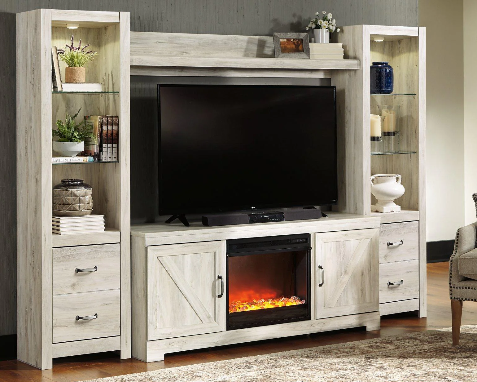 Bellaby 4-Piece Entertainment Center with Fireplace - Image 2