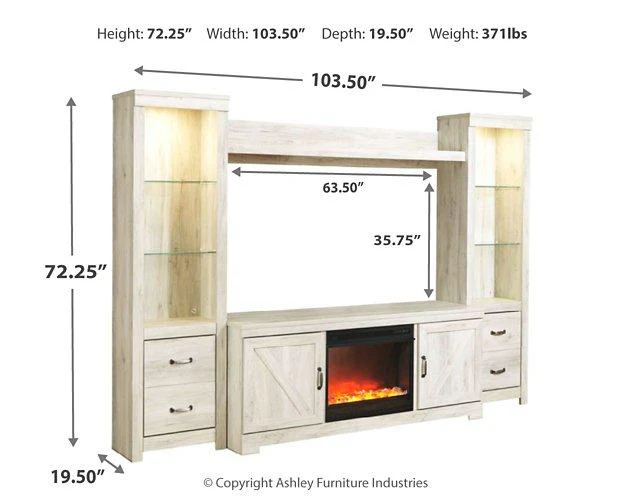Bellaby 4-Piece Entertainment Center with Fireplace - Image 29
