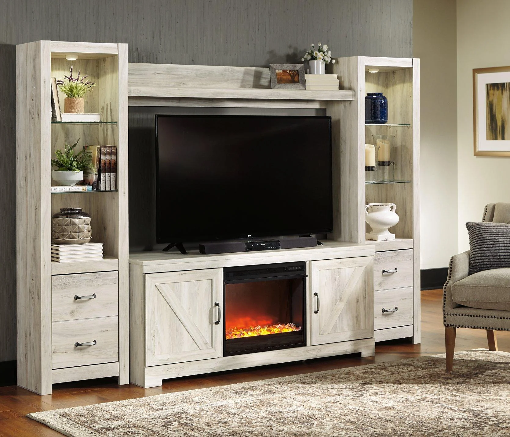 Bellaby 4-Piece Entertainment Center with Fireplace - Image 30