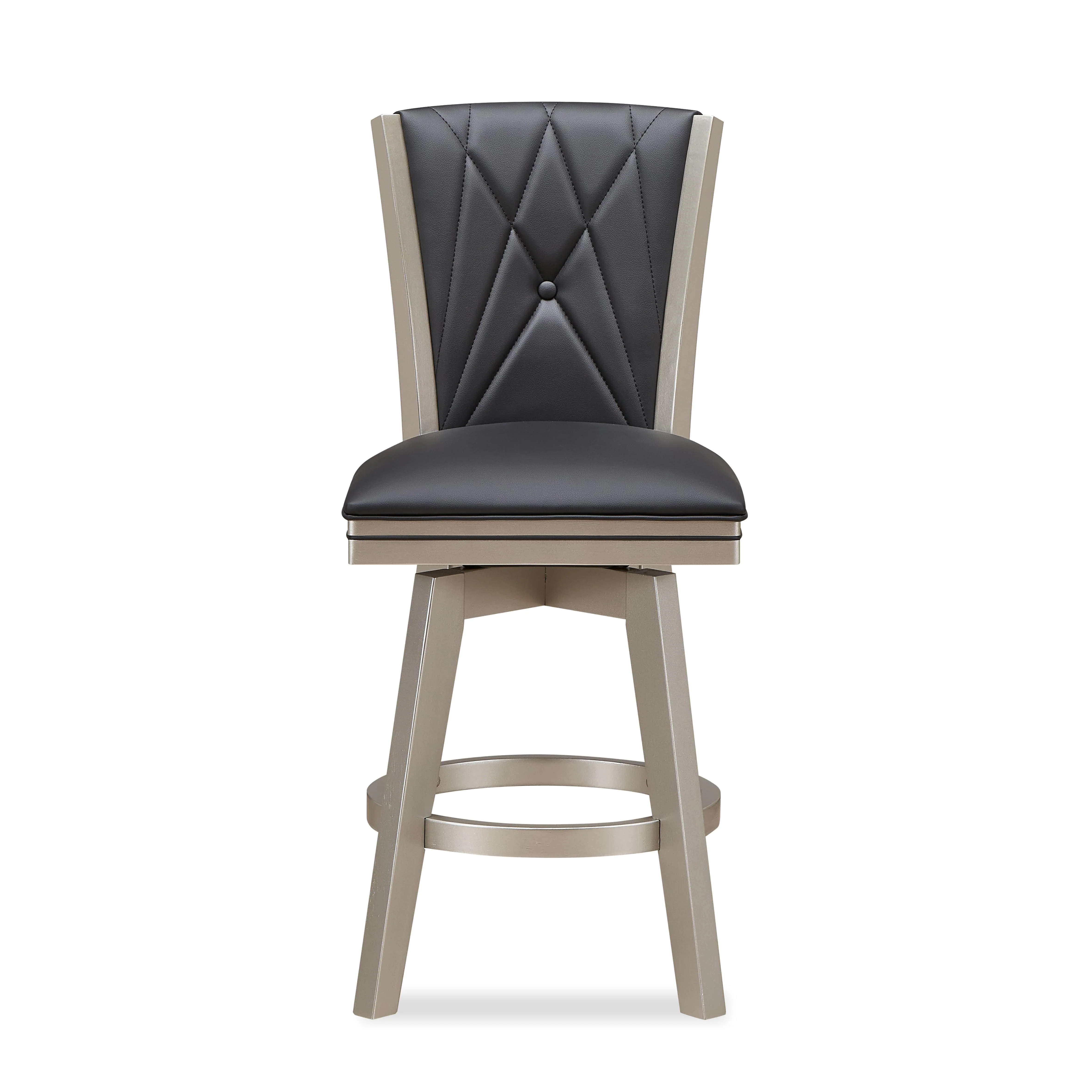 BERKELY 24" SWIVEL COUNTER STOOL-BLK/PLATINUM - Image 3