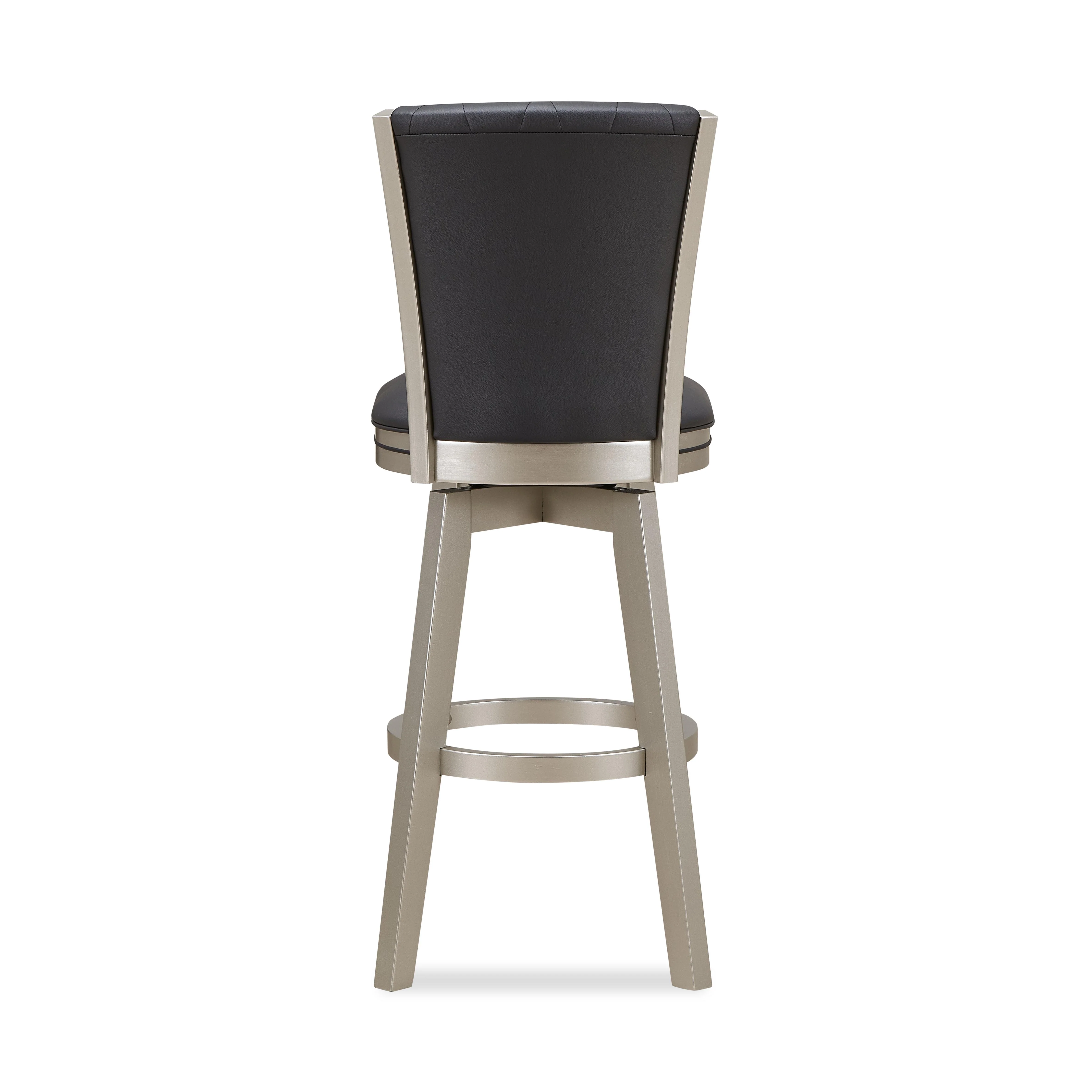 BERKELY 30" SWIVEL BAR STOOL-BLACK/PLATINUM - Image 5