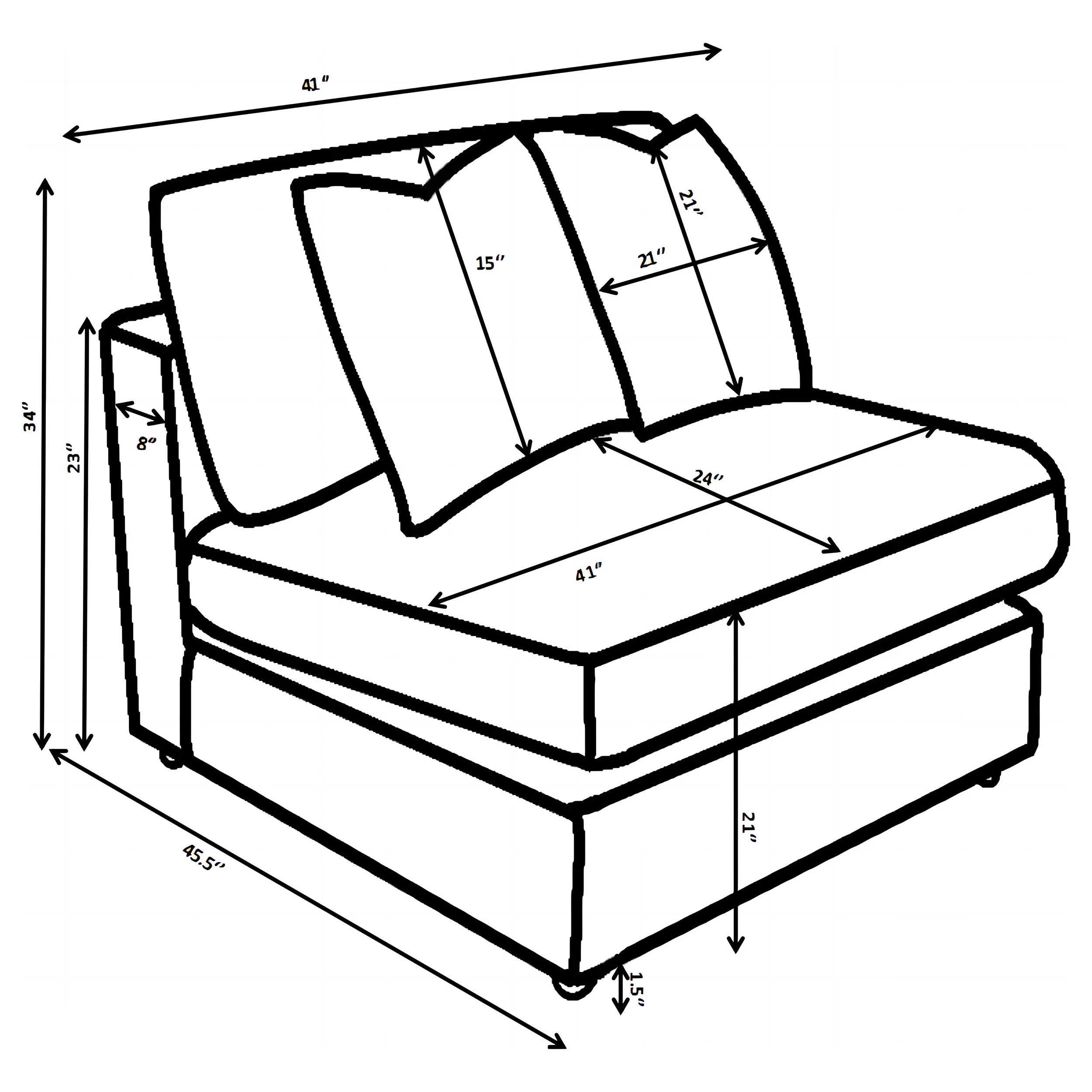 Blaine Armless Chair - Image 21