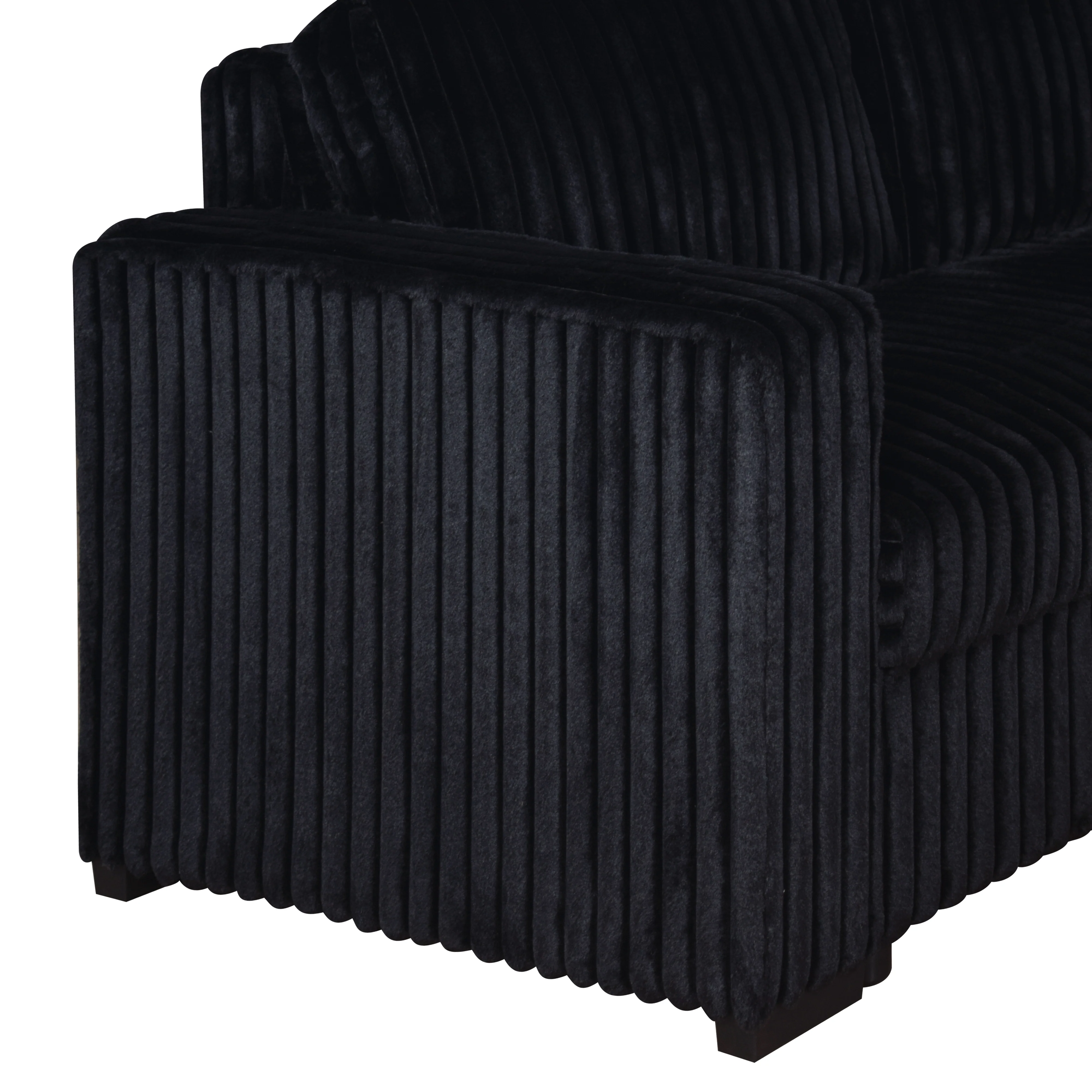 Bliss Laf Loveseat With Corner-Midnight - Image 2