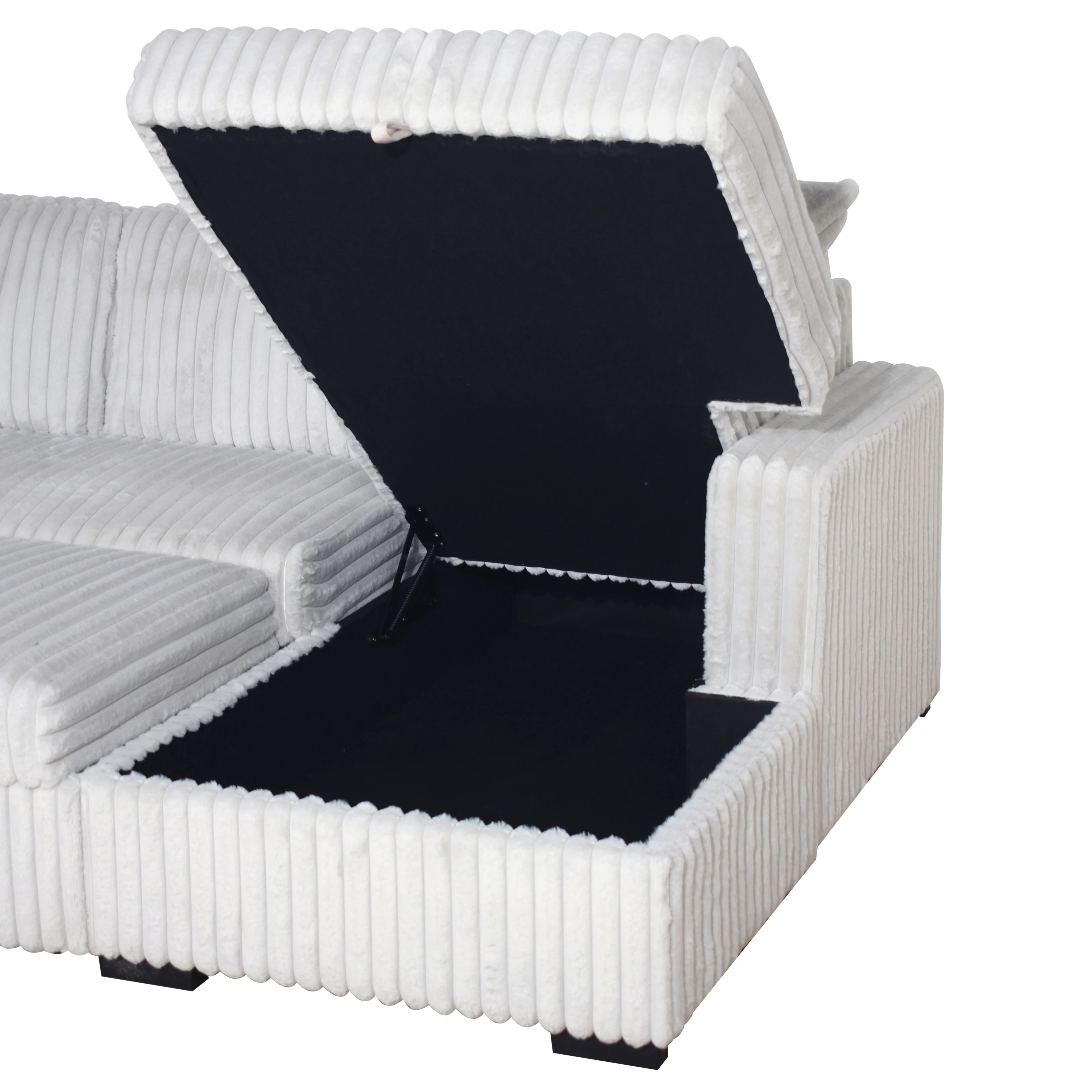 Bliss Raf Storage Chaise-Mist Gray - Image 2