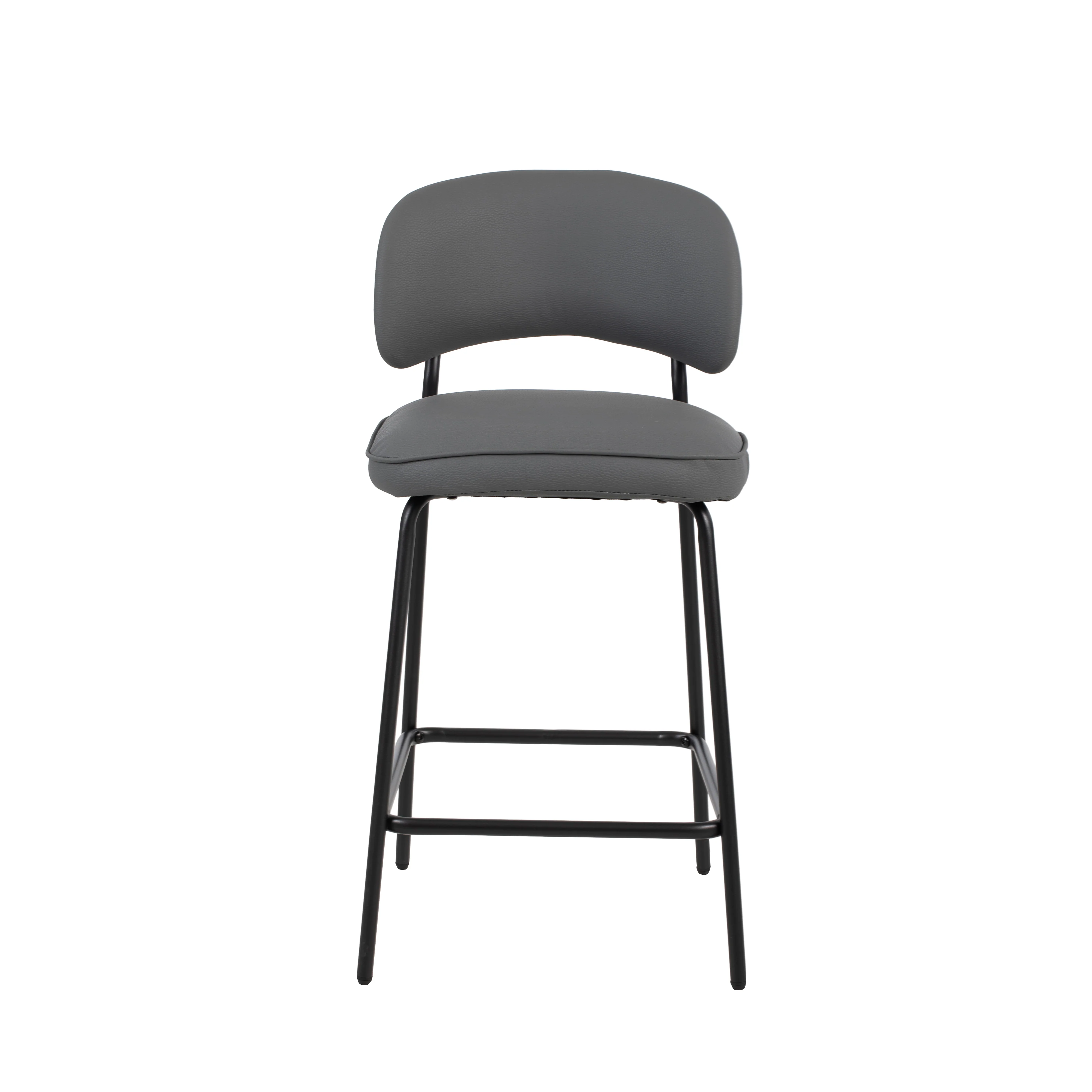 Blythe Gray Vegan Leather Counter Chair (2 Per Carton) - Image 2