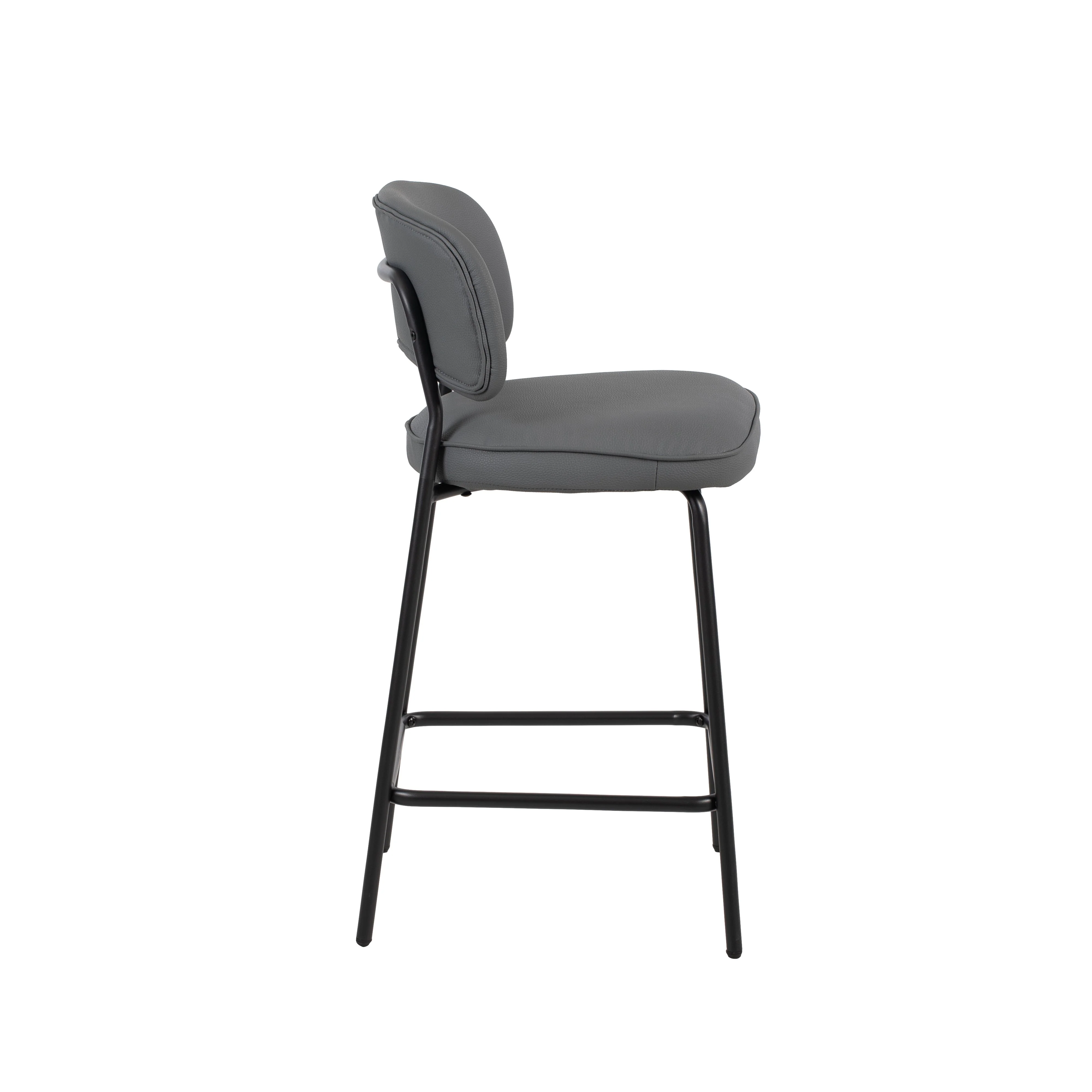 Blythe Gray Vegan Leather Counter Chair (2 Per Carton) - Image 3