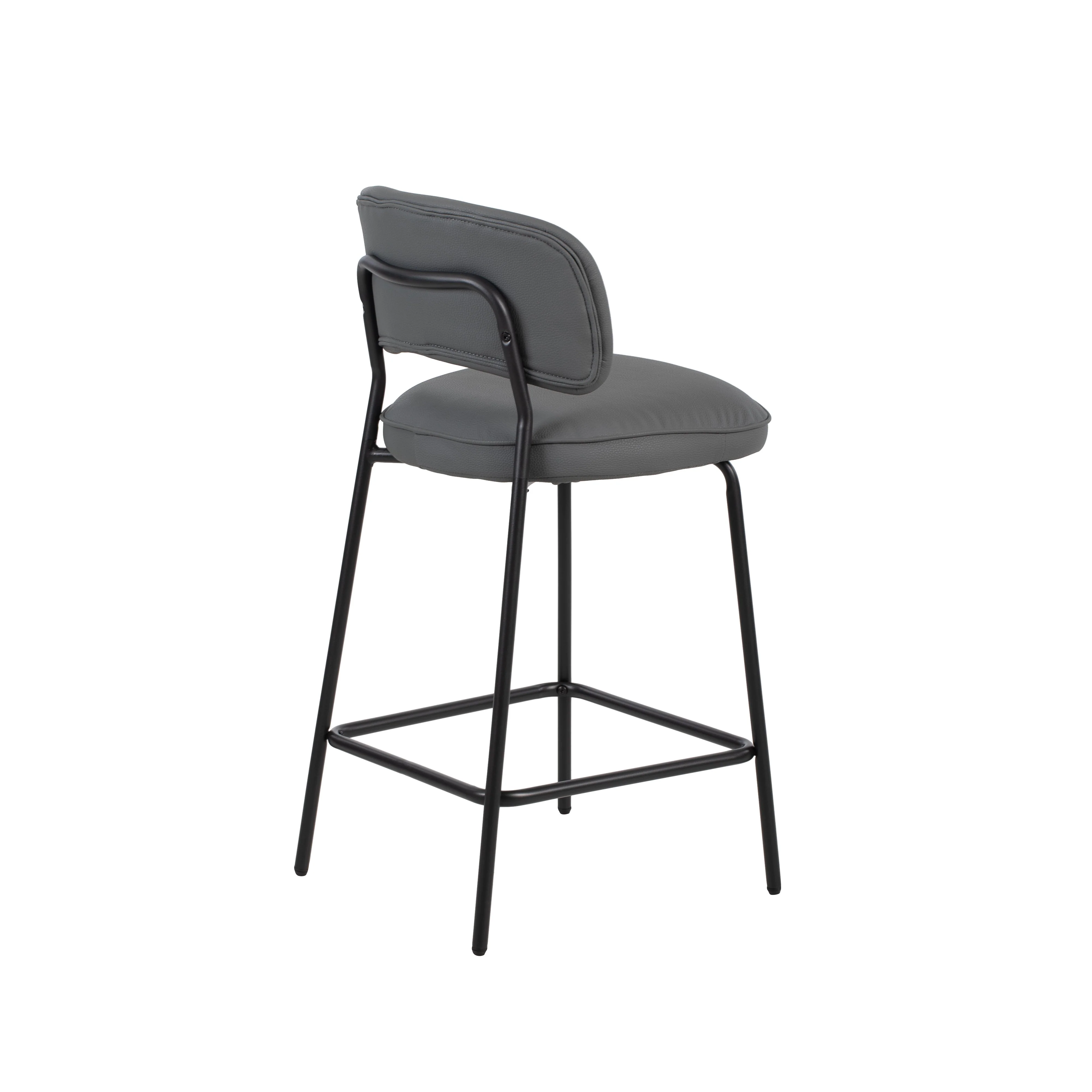 Blythe Gray Vegan Leather Counter Chair (2 Per Carton) - Image 4