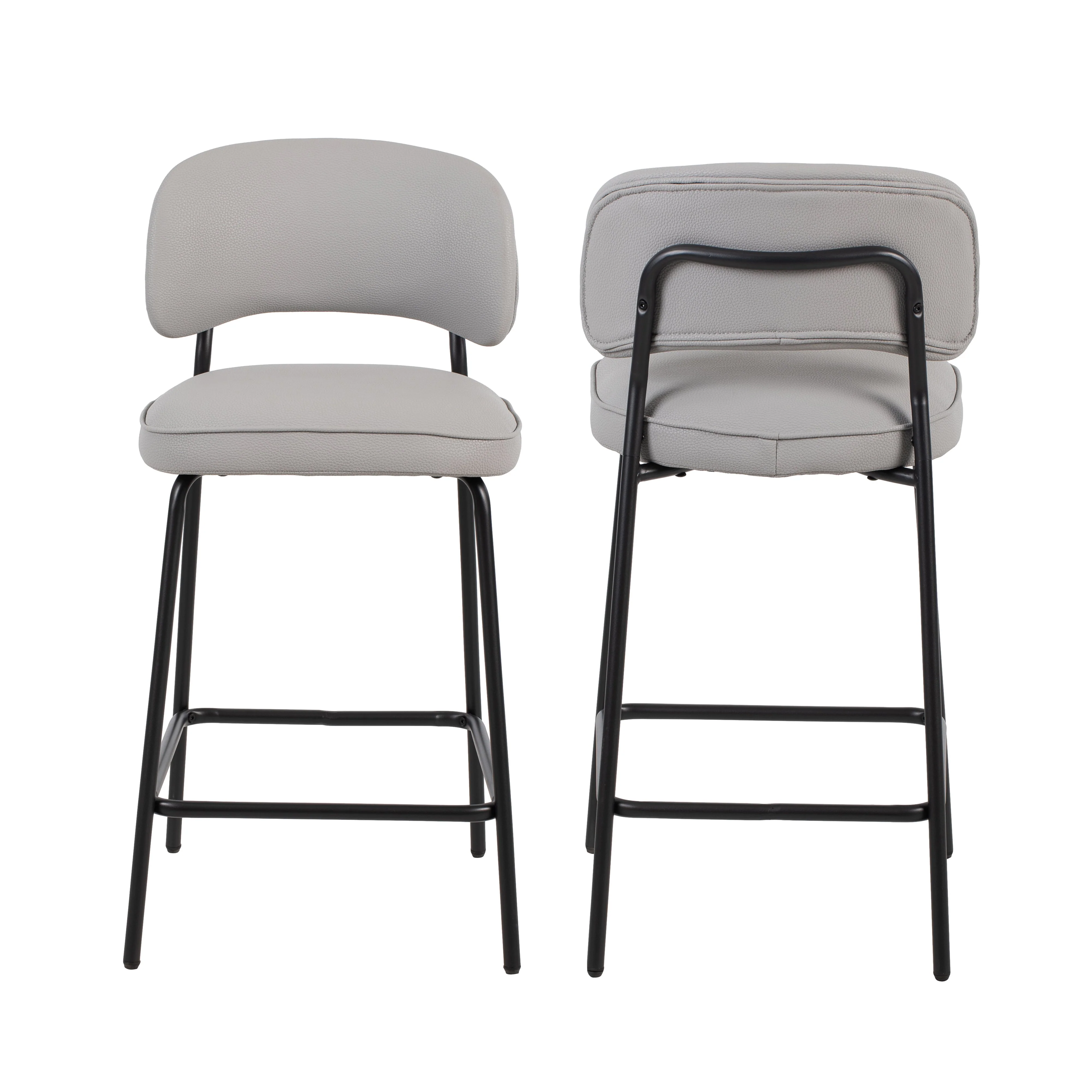 Blythe Ivory Vegan Leather Counter Chair (2 Per Carton) - Image 8