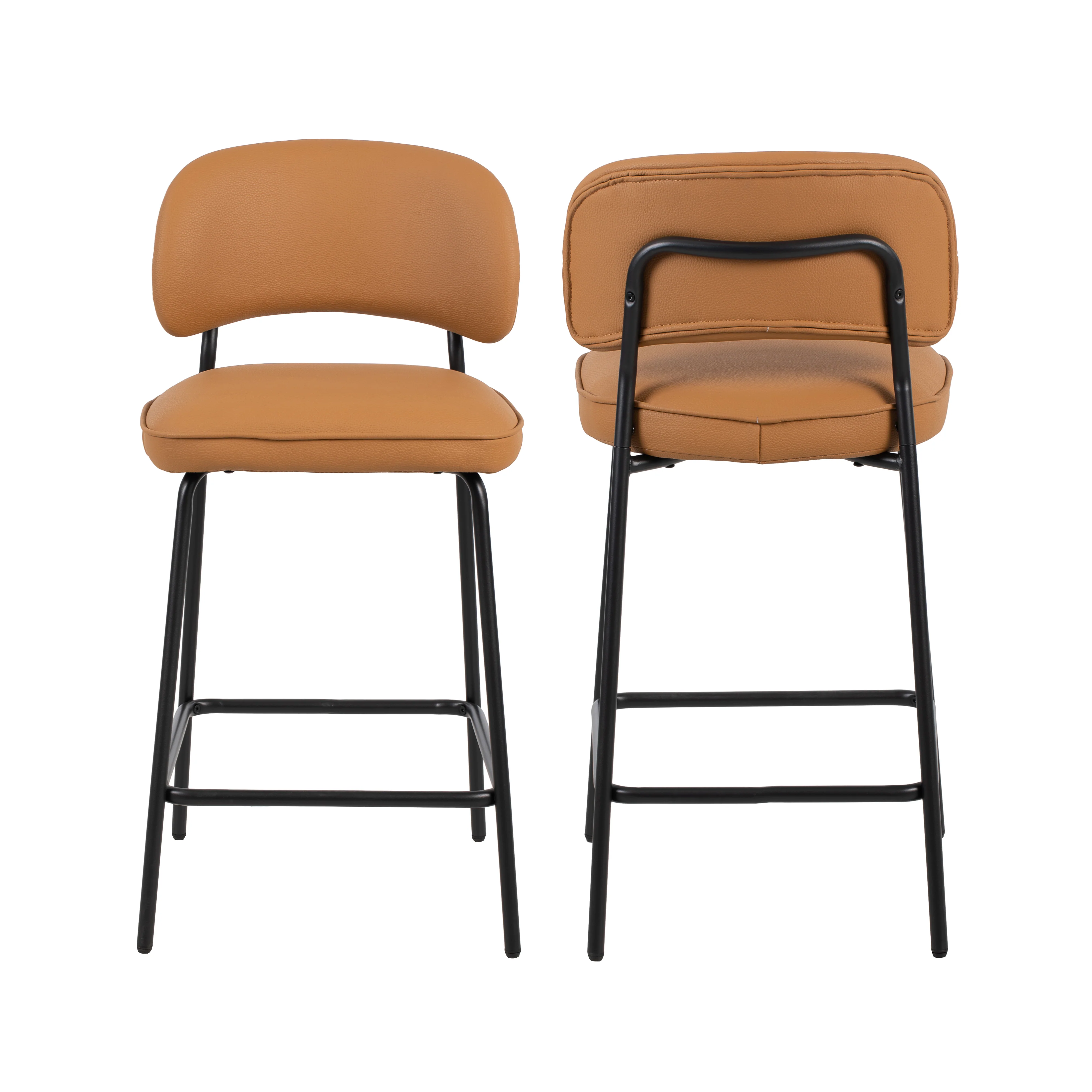 Blythe Orange Vegan Leather Counter Chair (2 Per Carton) - Image 8