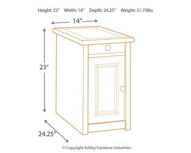 Bolanburg Chairside End Table with USB Ports & Outlets - Image 4