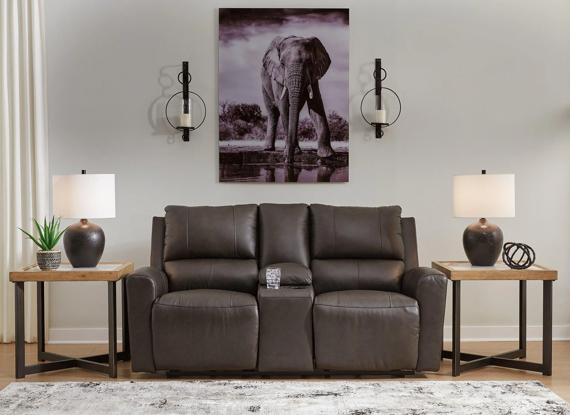Boxmere Power Reclining Loveseat with Console - Image 2