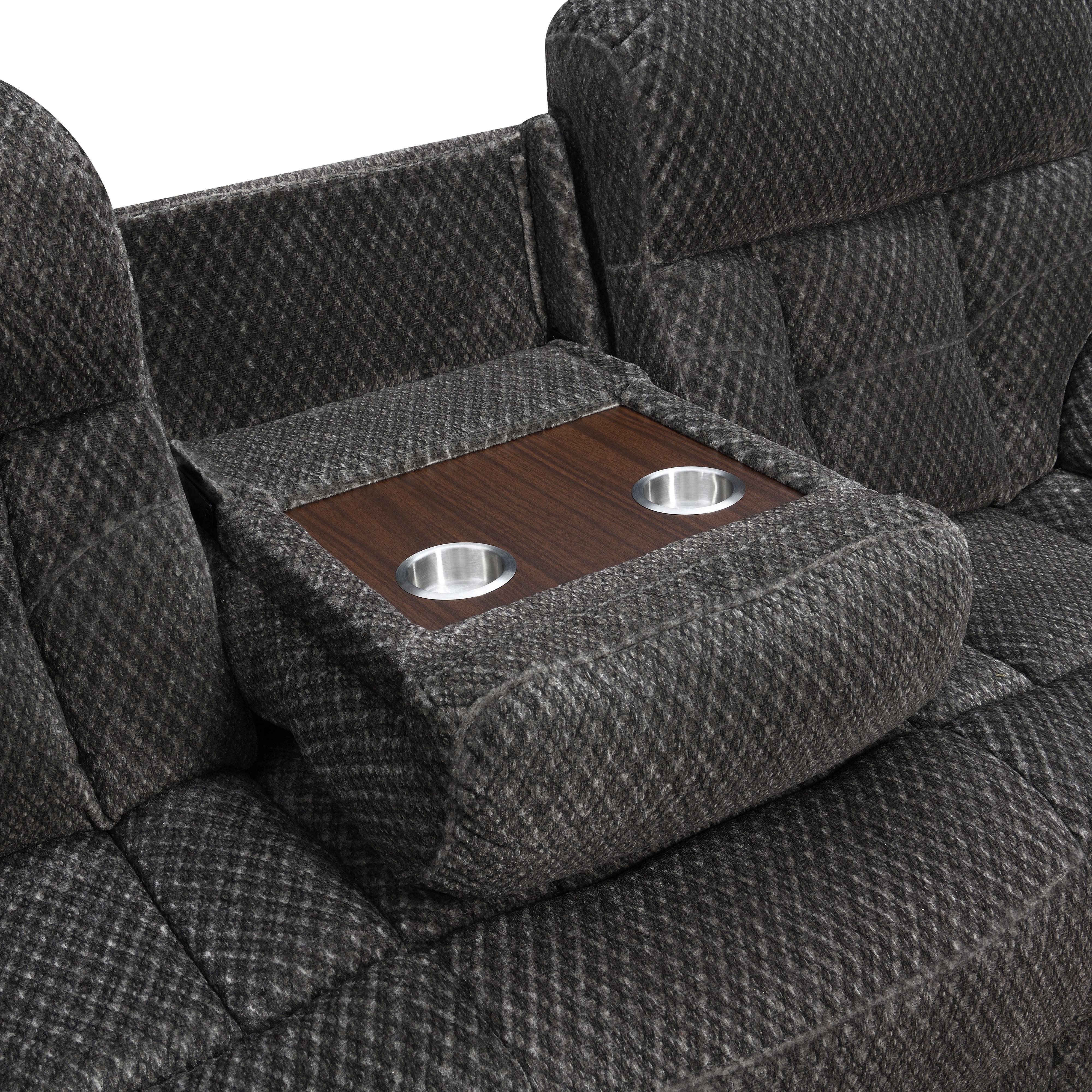 BRAVO SOFA W/DUAL RECLINER-CHARCOAL - Image 4