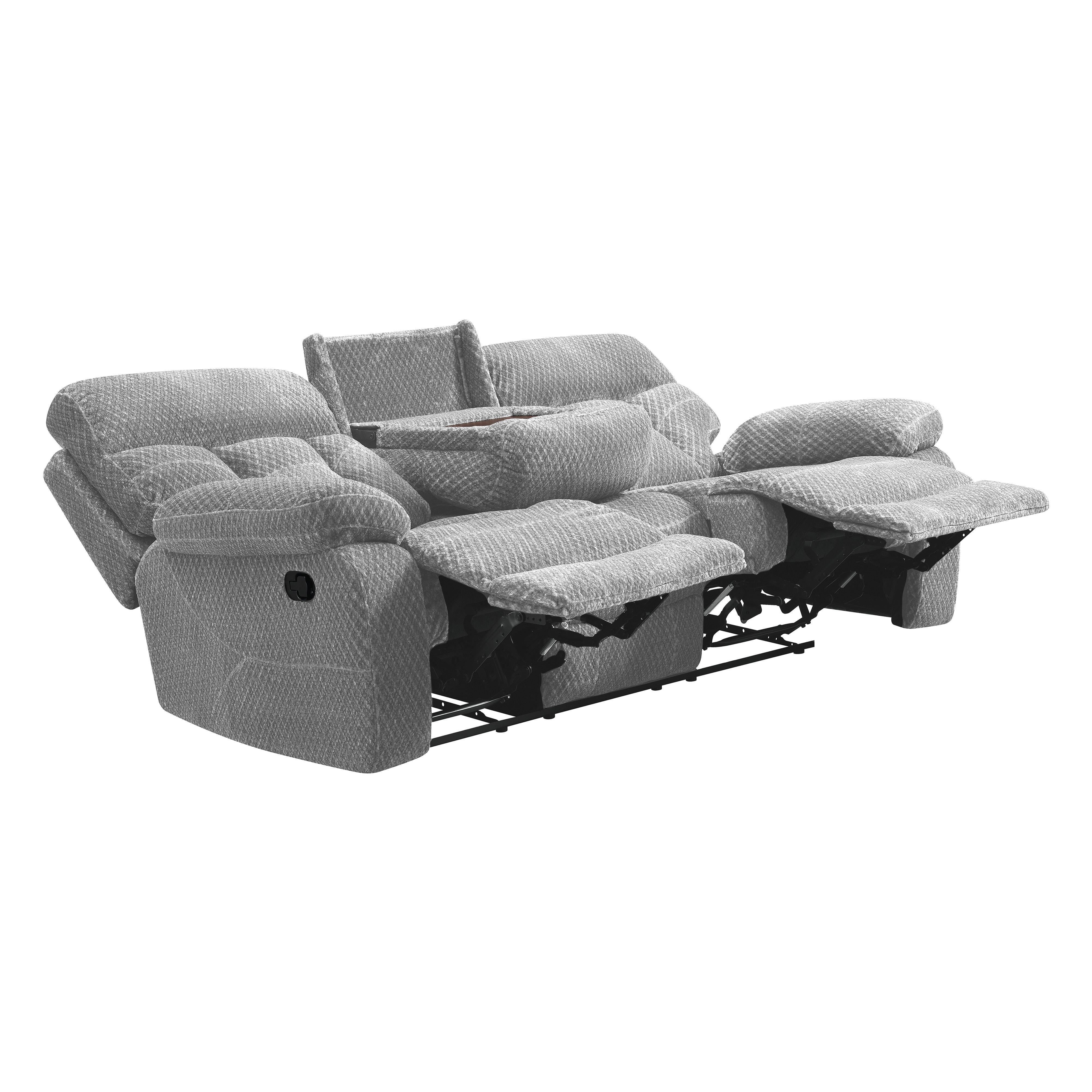 BRAVO SOFA W/DUAL RECLINER-STONE - Image 3