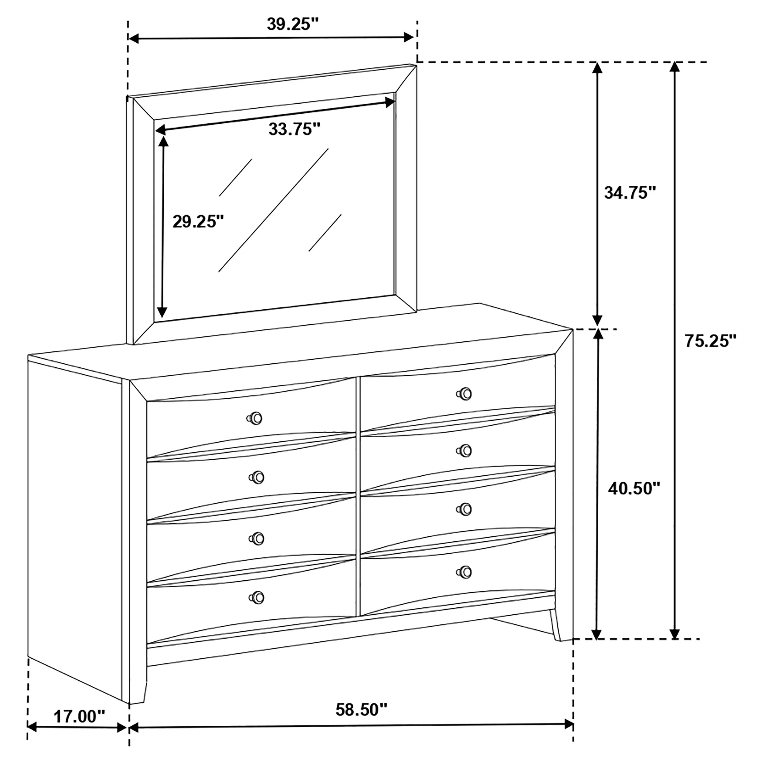 Briana Dresser with Mirror - Image 4