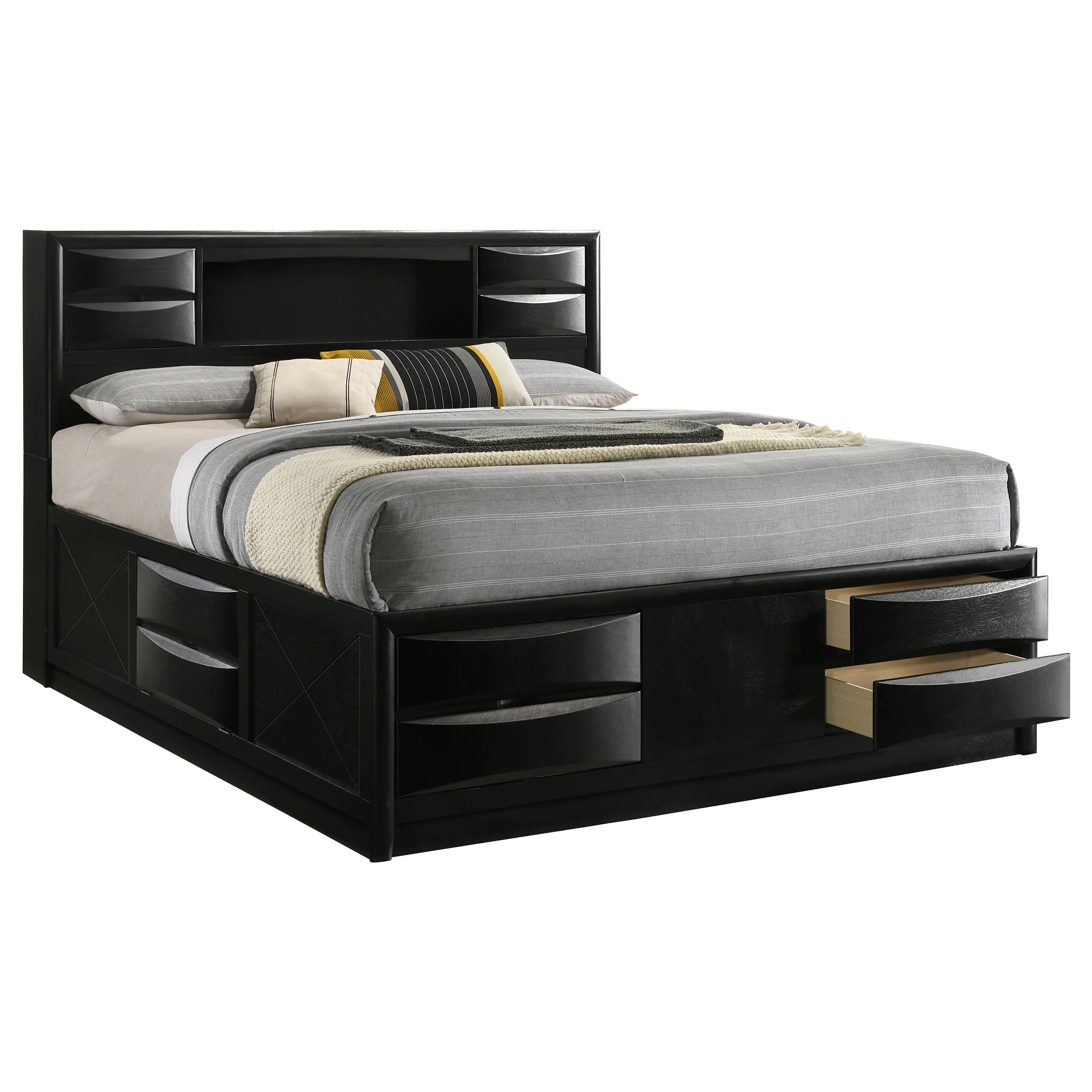 Briana Bookcase Platform Storage Bed - Image 13