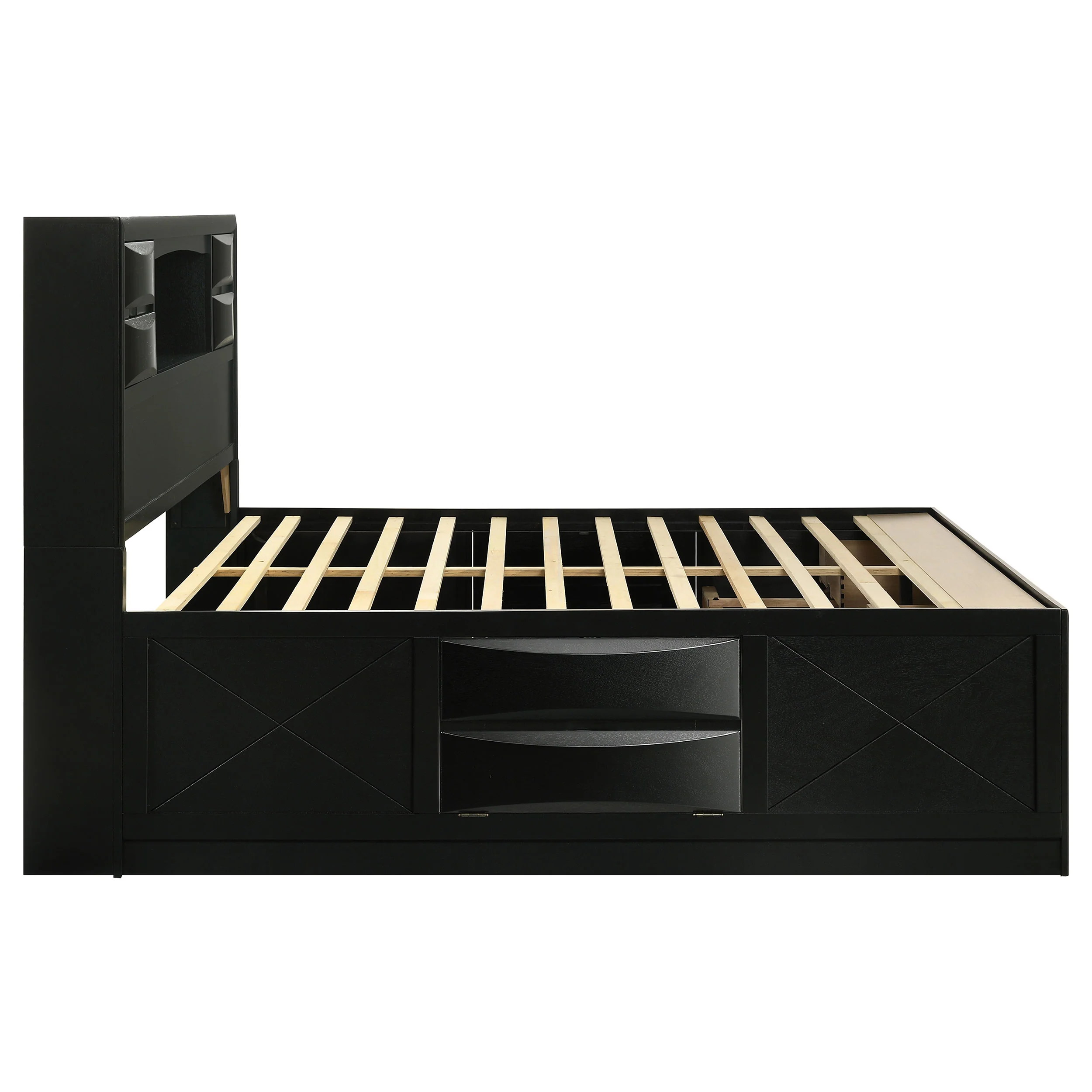 Briana Bookcase Platform Storage Bed - Image 26