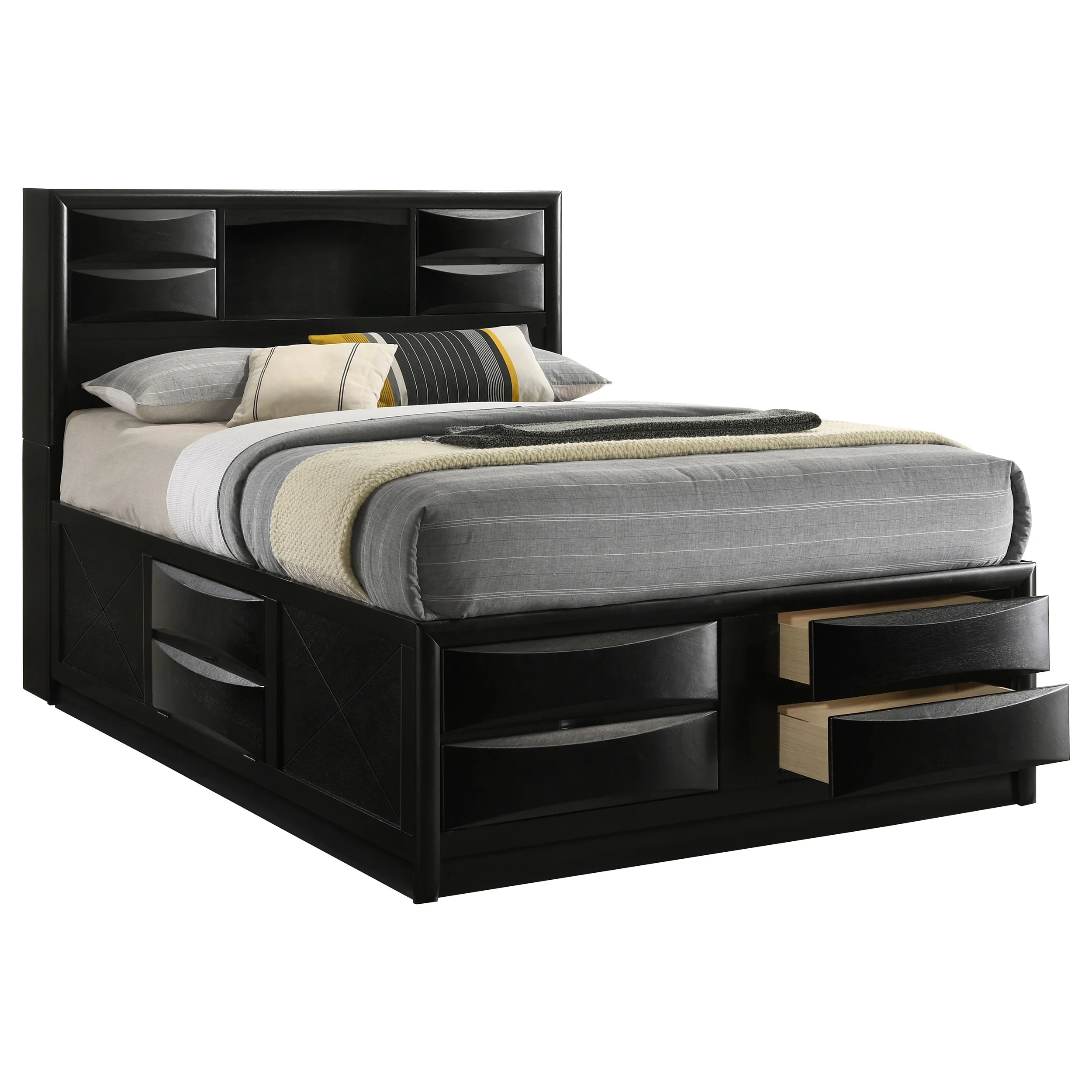 Briana Bookcase Platform Storage Bed - Image 3