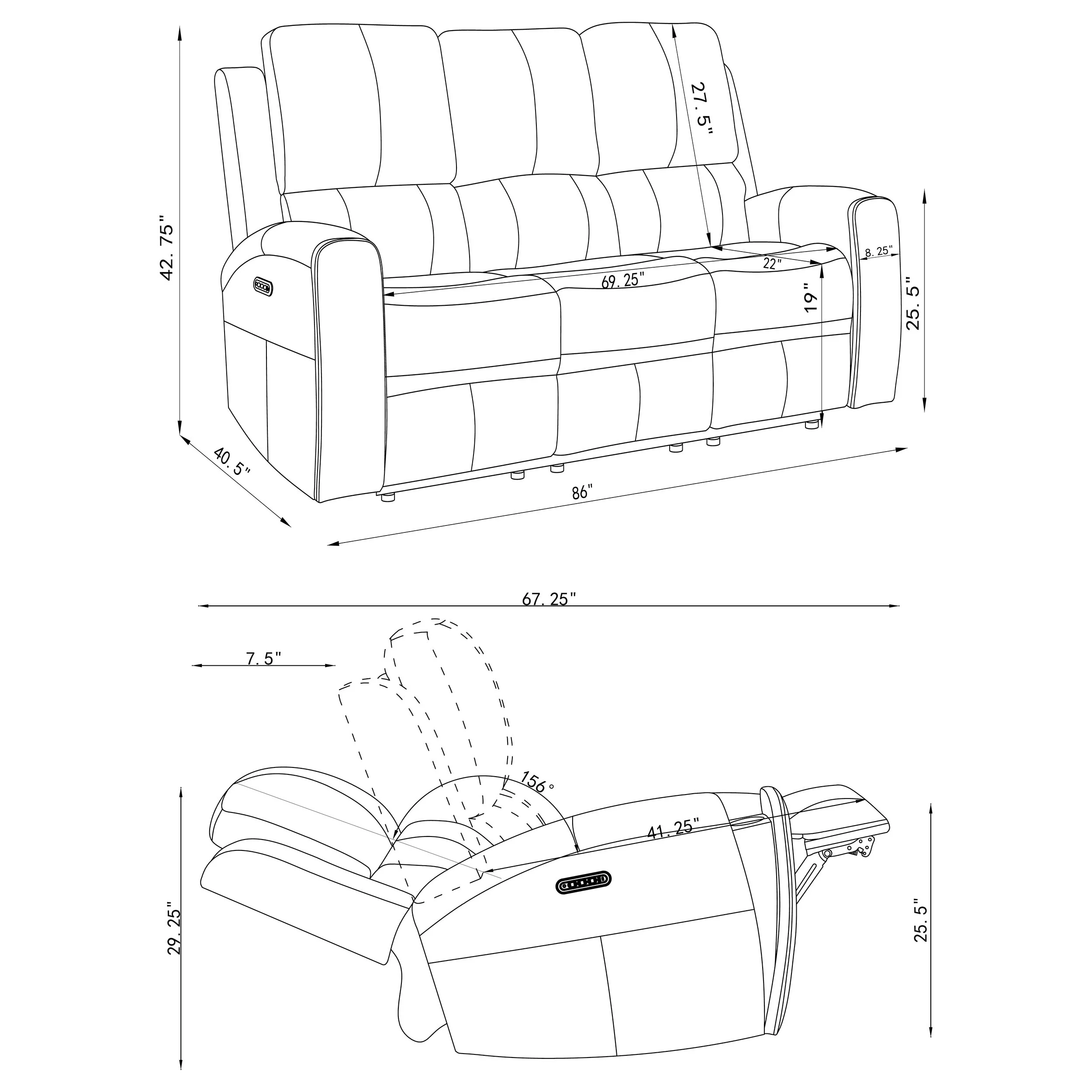 Brickston Triple Power Reclining Sofa - Image 29