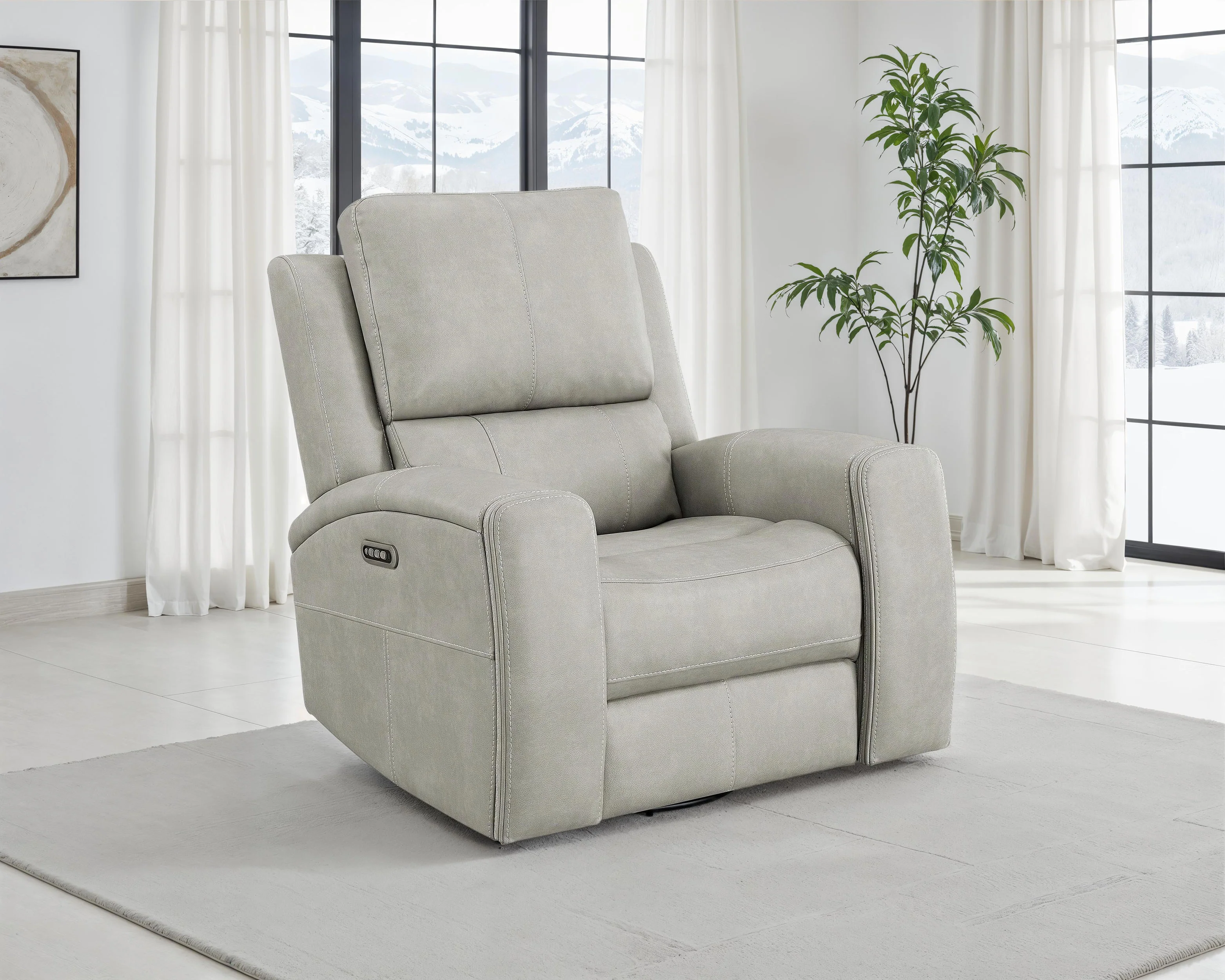 Brickston Triple Power Swivel Glider Recliner - Image 17