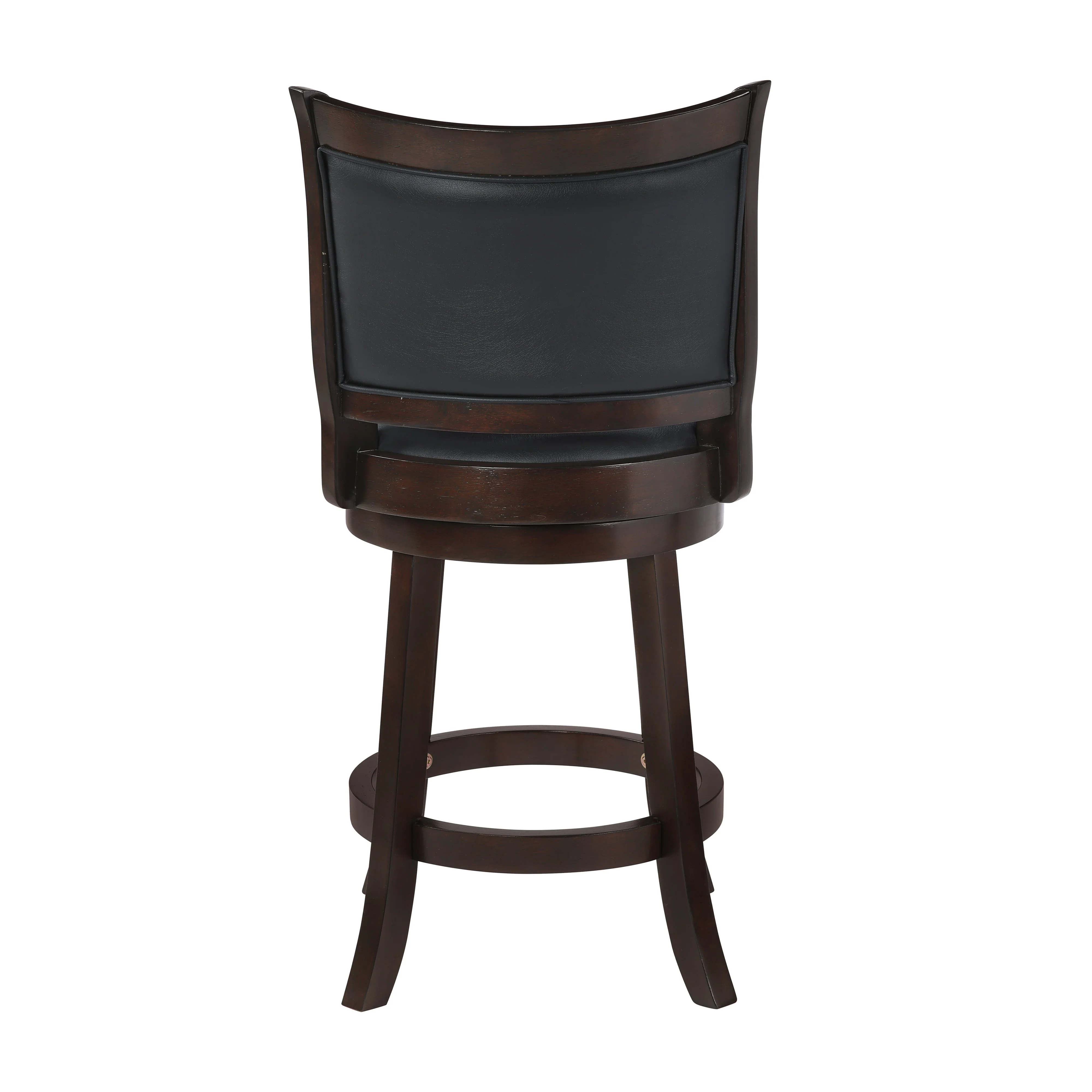 Bristol 24" Counter Stool W/Black Pu Cushions-Dk. Brown - Image 4