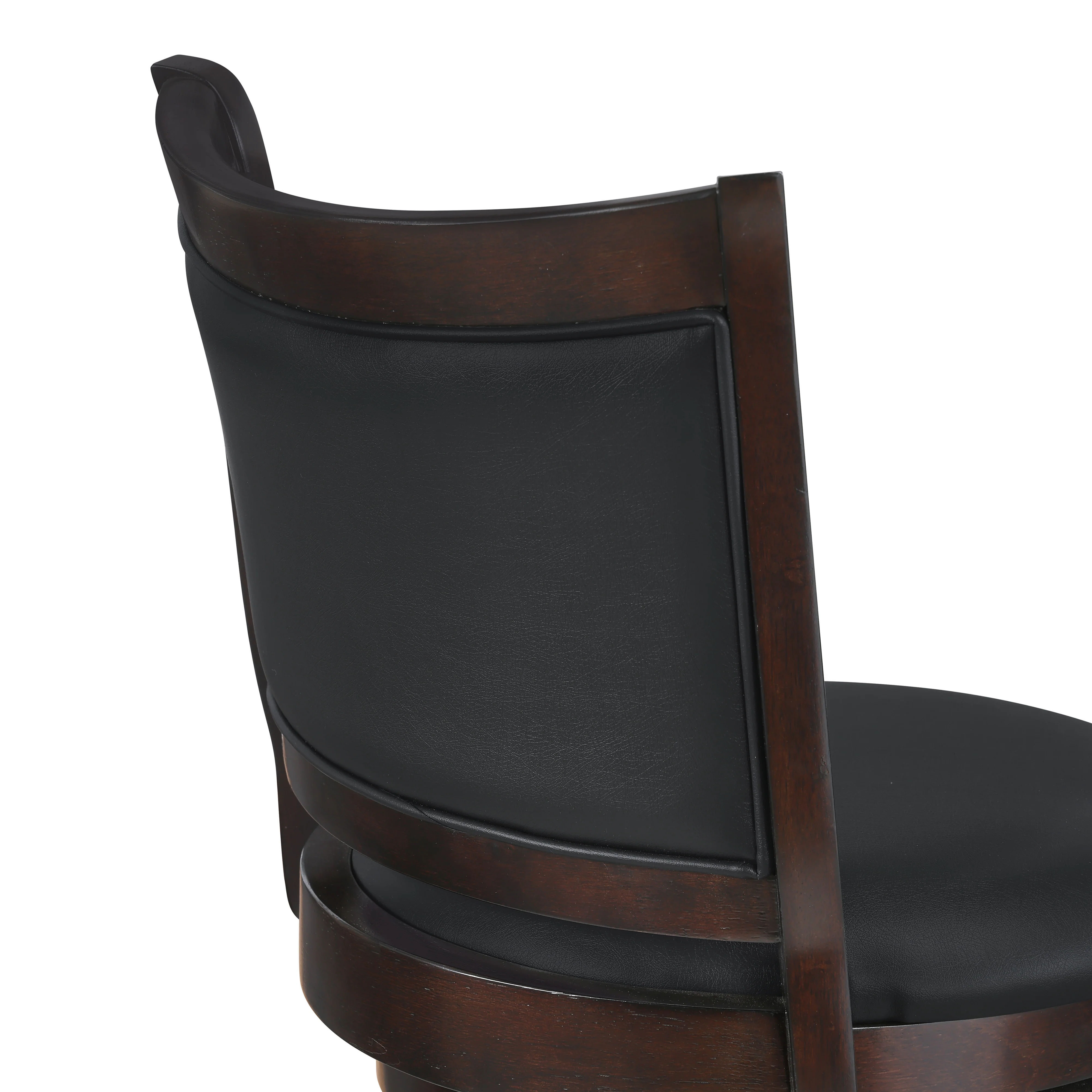 Bristol 24" Counter Stool W/Black Pu Cushions-Dk. Brown - Image 6