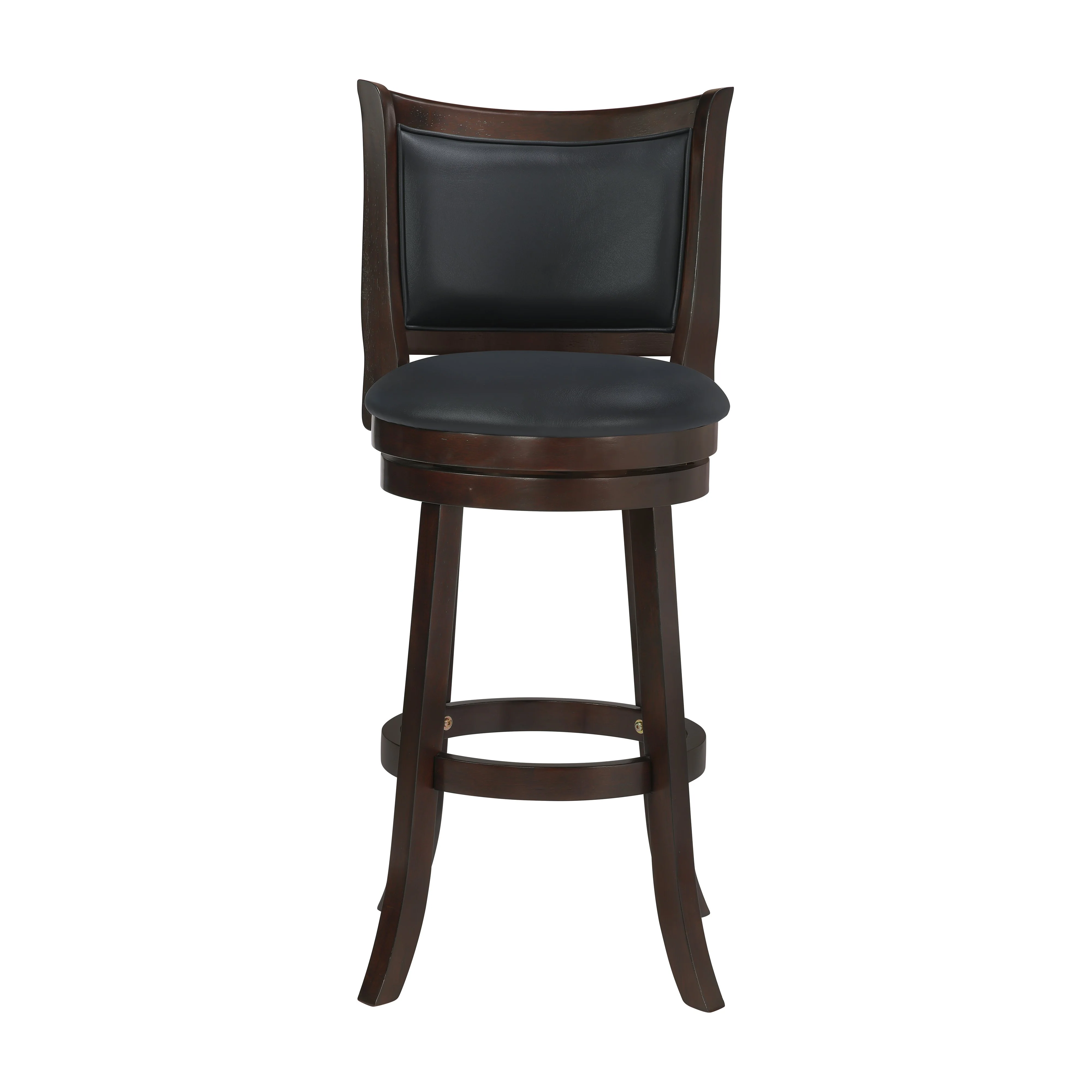 Bristol 29" Bar Stool W/Black Pu Cushions-Dk Brown - Image 2