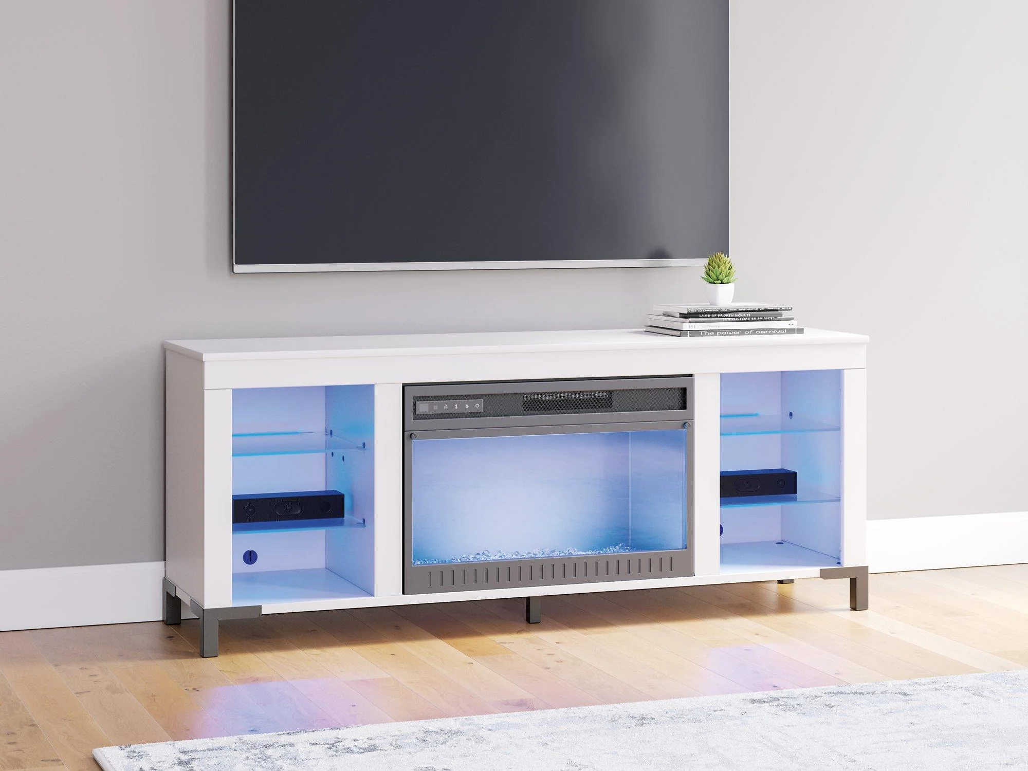 Brollevi 60" TV Stand with Electric Fireplace - Image 10