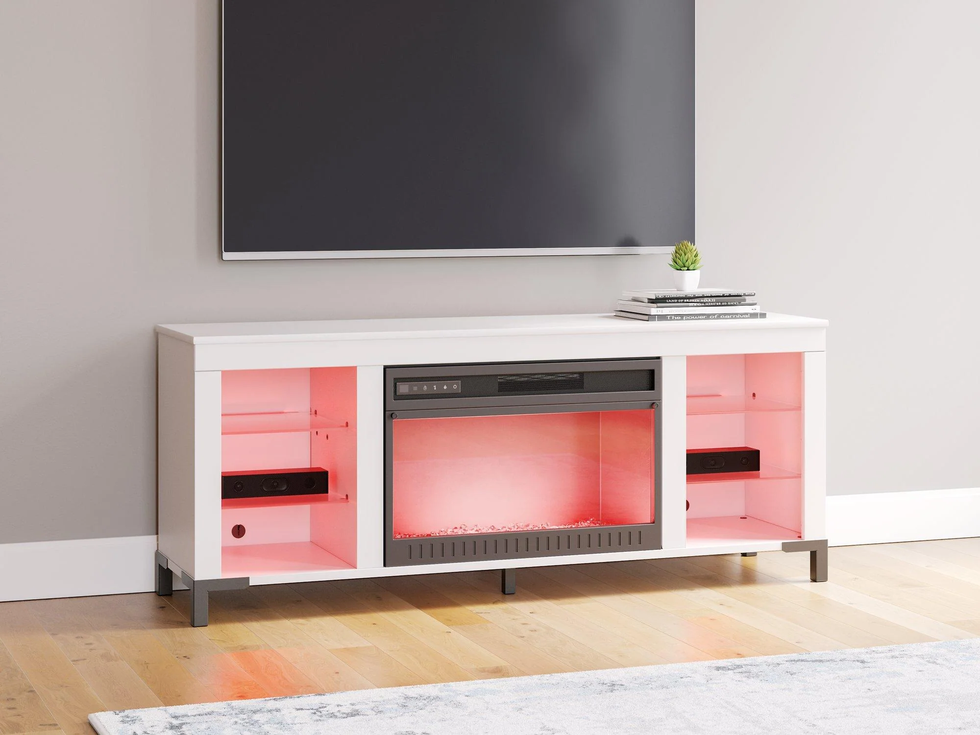 Brollevi 60" TV Stand with Electric Fireplace - Image 11